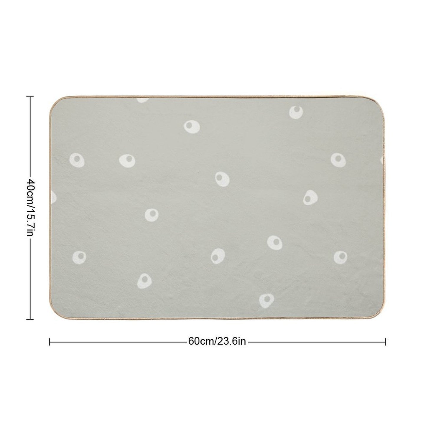 Sage Green Polka Dots Slip-Resistant Bath Mat