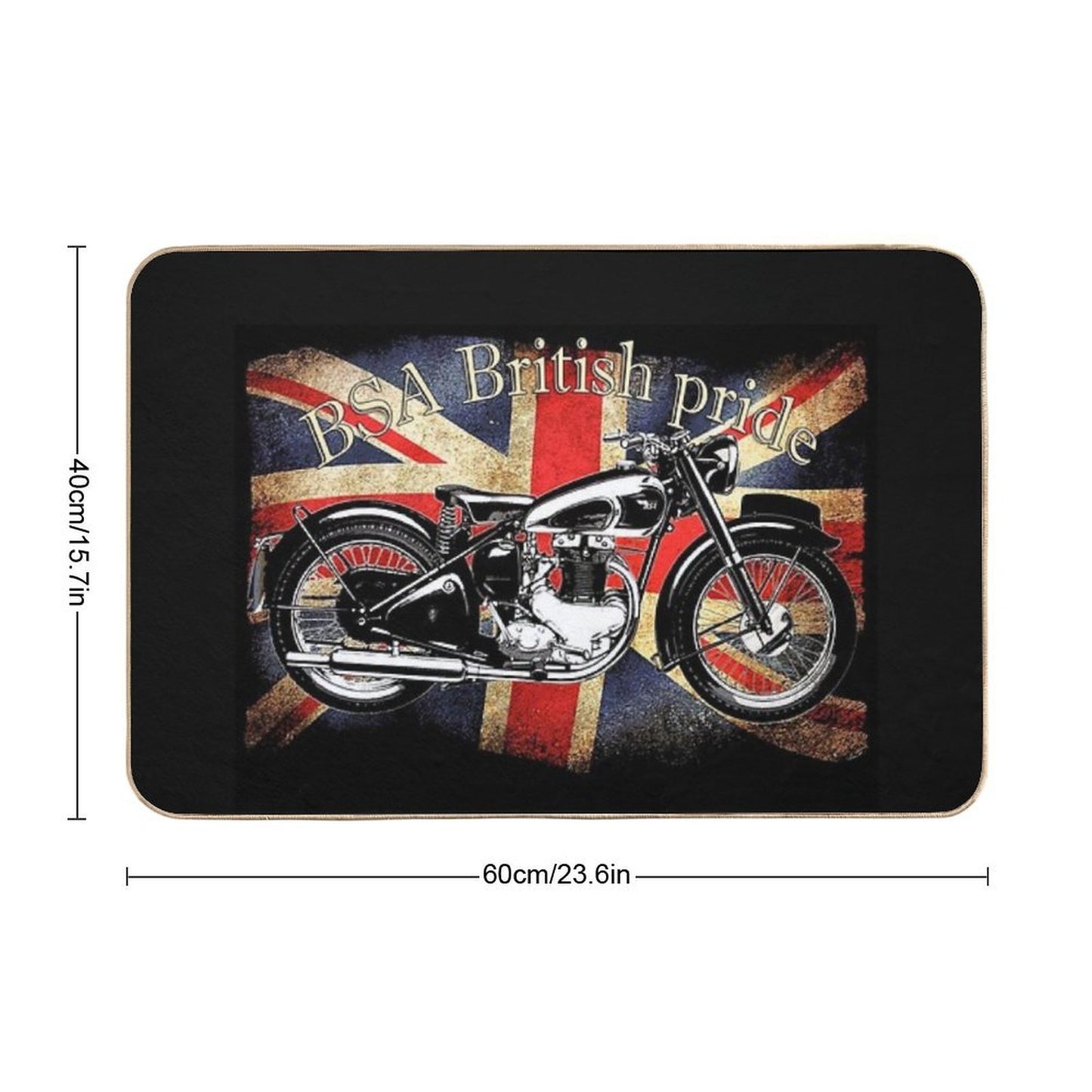Vintage Classic British BSA Motorcycle Icon Eco-Friendly Bath Mat