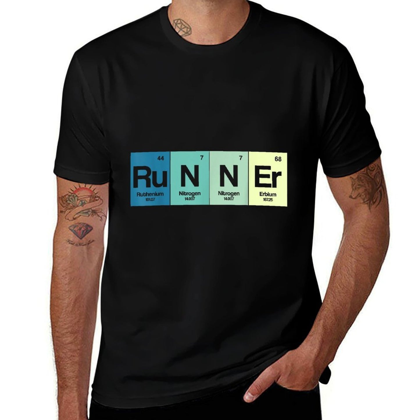 Runner Periodic Table Funy Marathon Runners Science Gift  Versatile T-Shirt