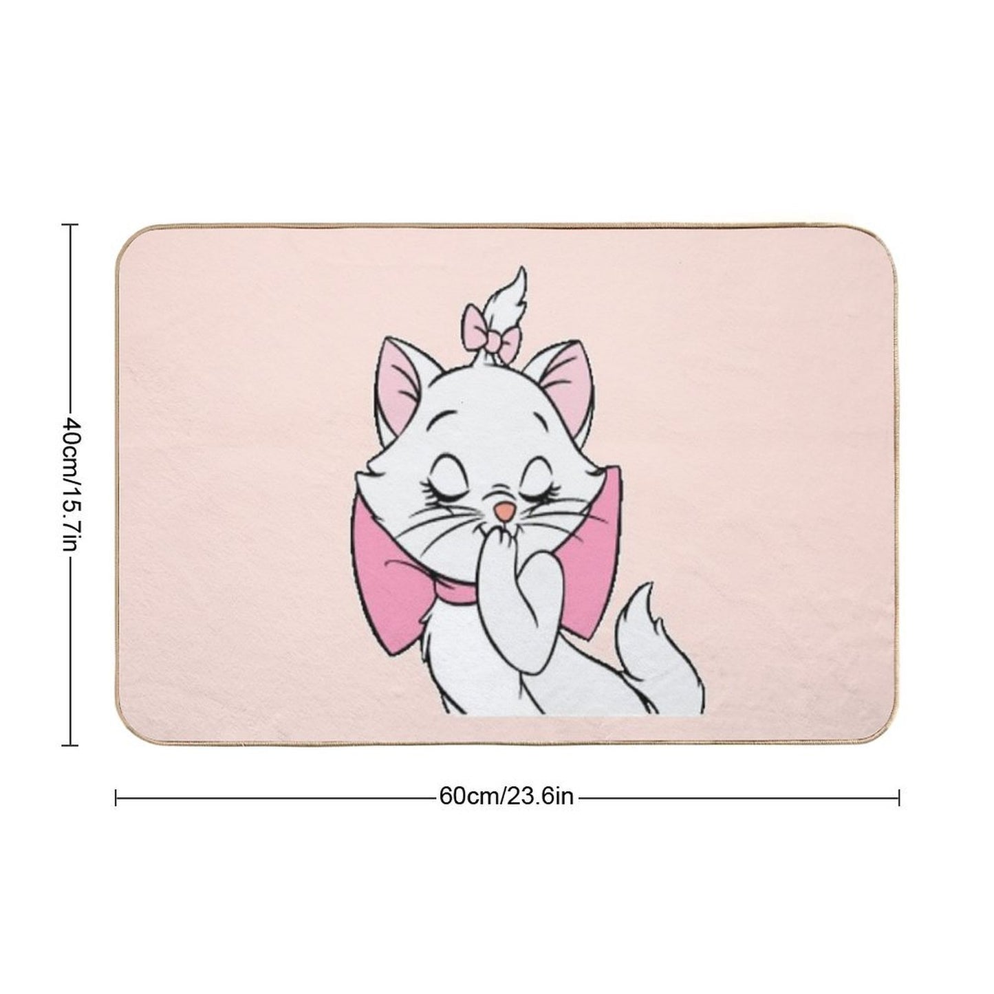 Marie Cute Aristocats. Beautiful Kitty. Cartoon Cat Teehee High-Traffic Bath Mat