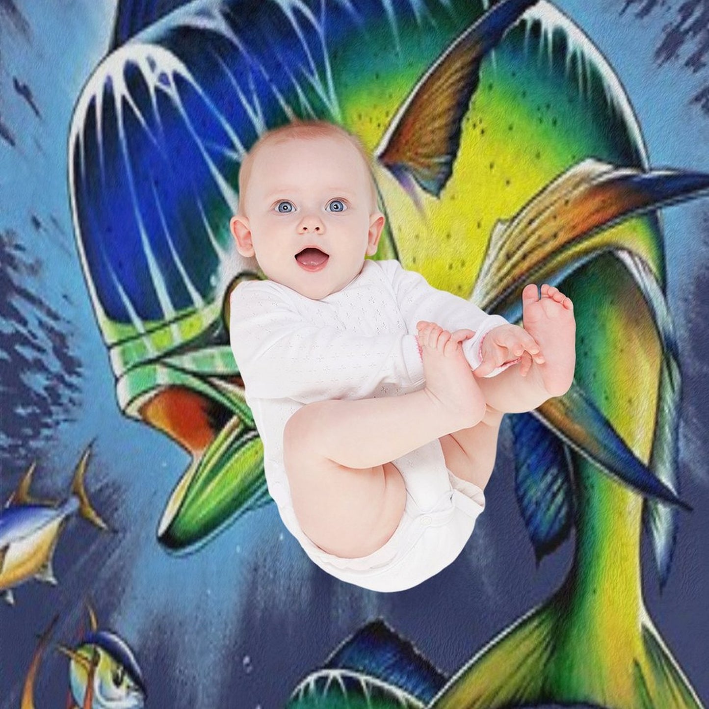 Bull Dolphin Quick-dry Throw Blanket