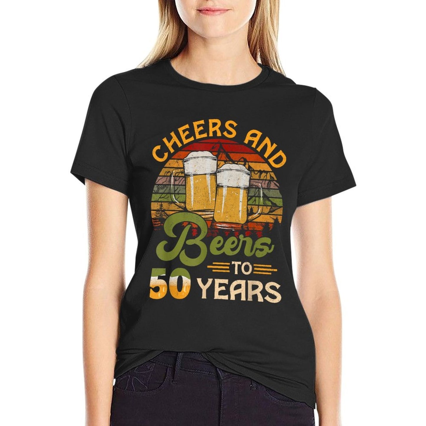Cheers And Beers To 50 Years Old 50 Birthday Gifts 50th Bday Durable T-Shirt