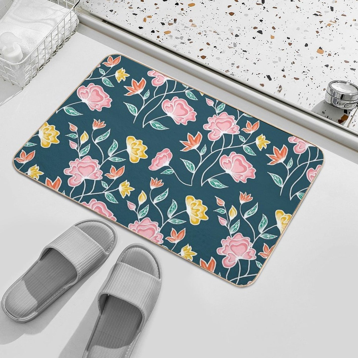 Villa Florals Absorbent Bath Mat
