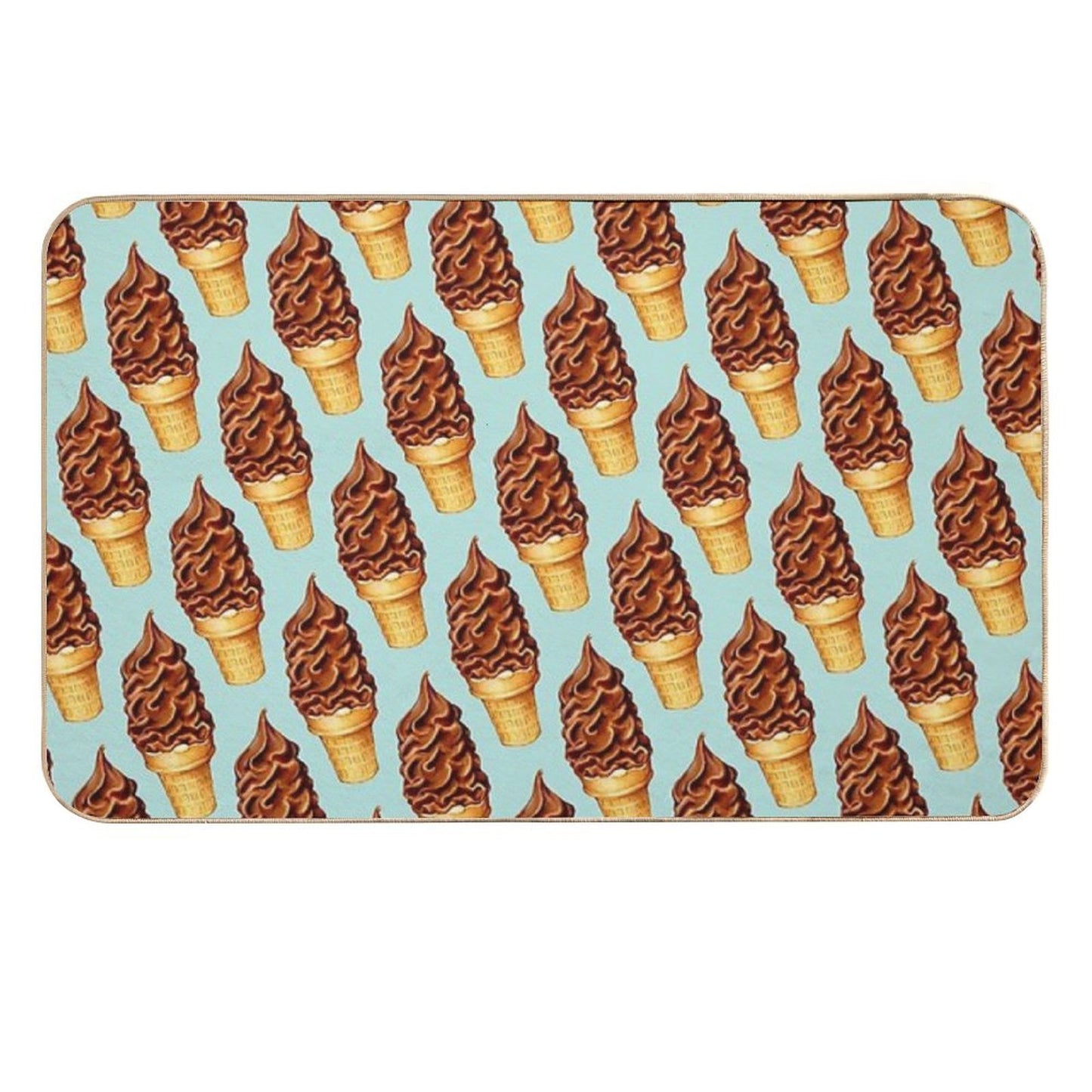 Chocolate Dip Ice Cream Pattern Anti-Trip Bath Mat