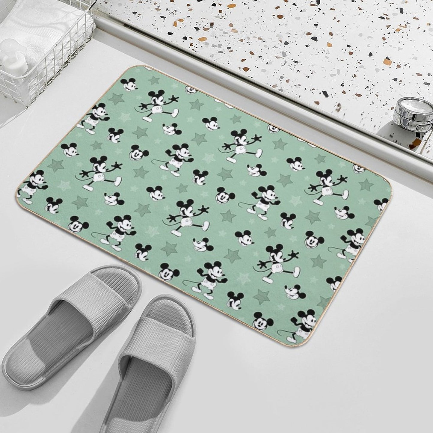 Steamboat Mickey Pattern Eco-Friendly Bath Mat