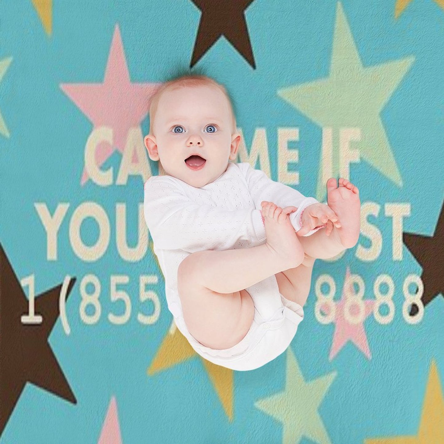 Call Me If You Get Lost Blue Gift-ready Throw Blanket