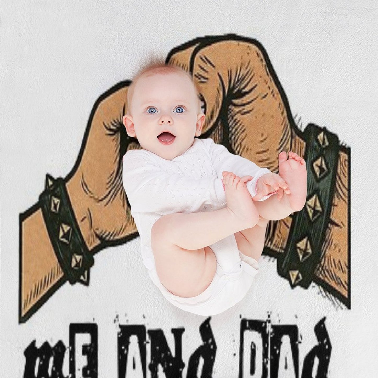 Me And Dad - Fist Punch PunkMetal Buddies Comfort Throw Blanket