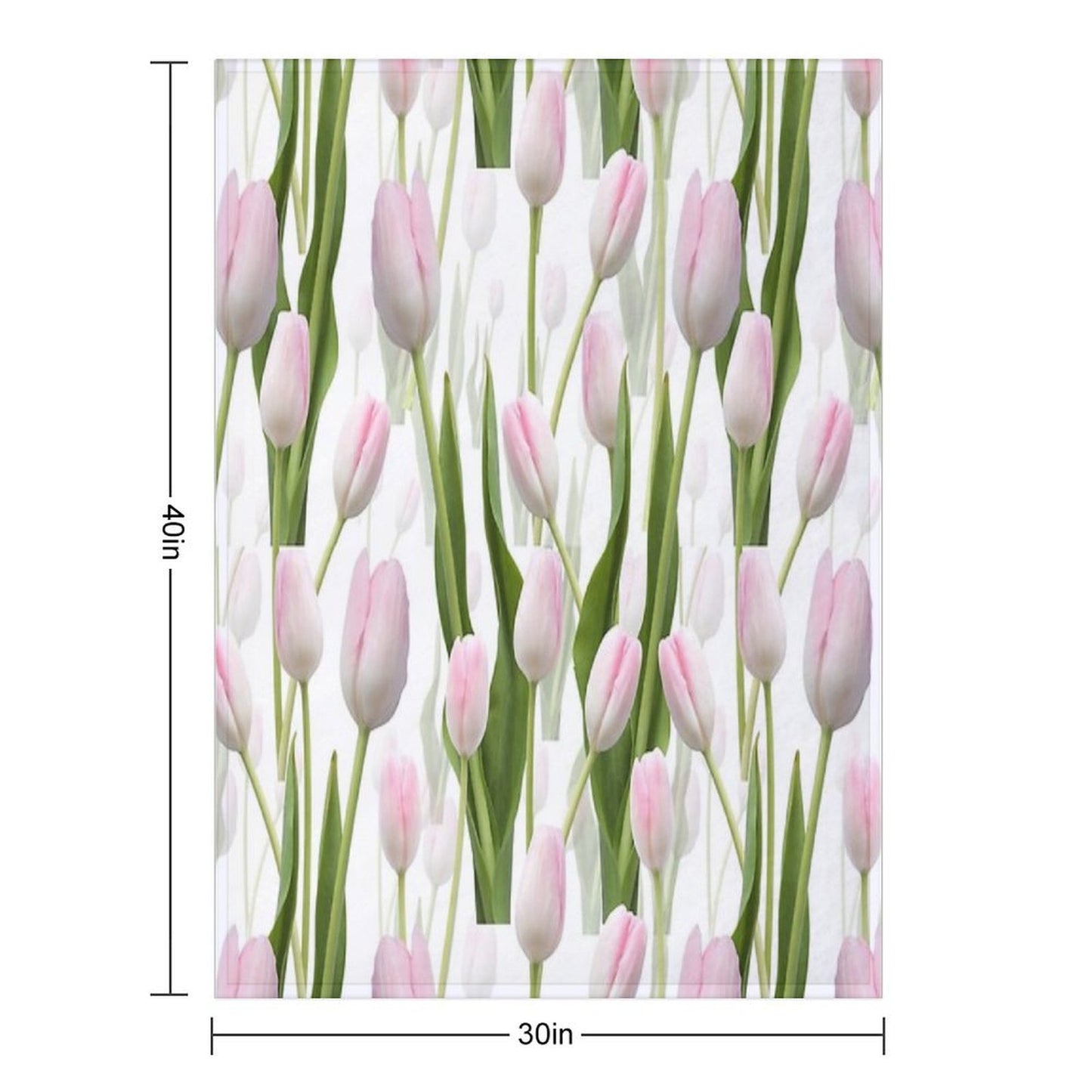 Pinky Tulips Shrink-resistant Throw Blanket
