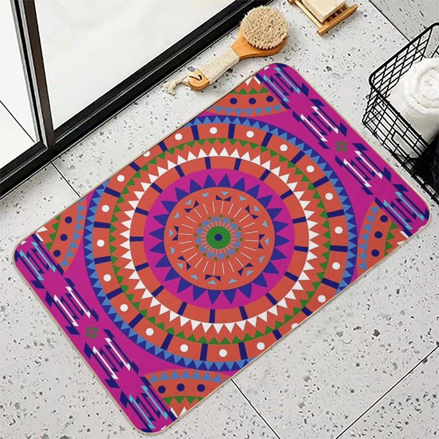 Mandala (Awakening) Easy To Clean Bath Mat