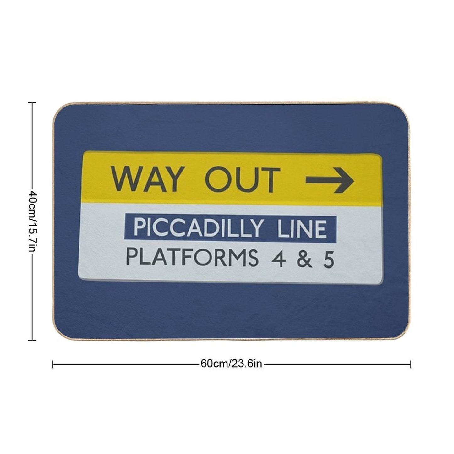 London Underground Way Out Sign (Picadilly Line) Eco-Friendly Bath Mat