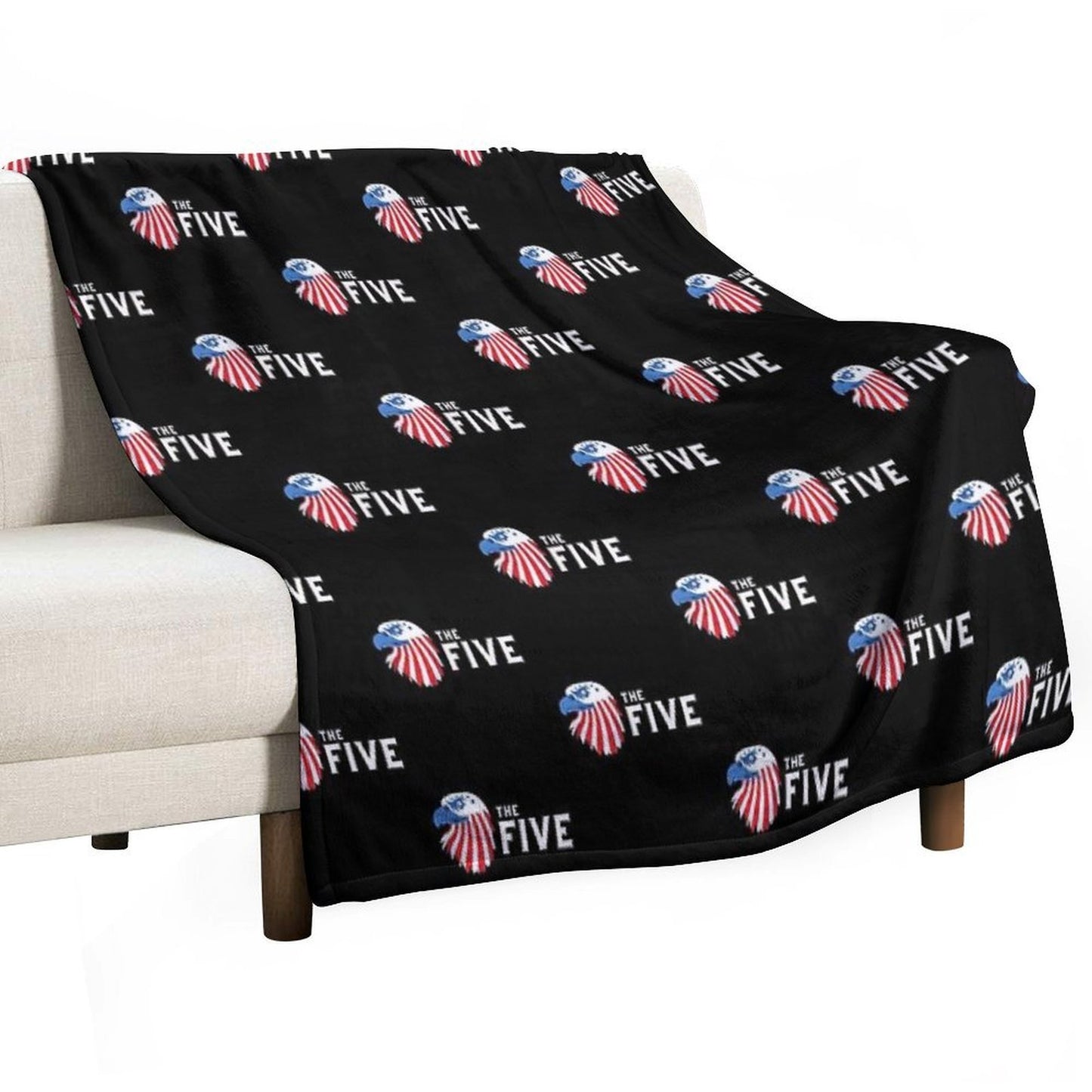 Fox News The Five Eagle Logo Sustainable Throw Blanket
