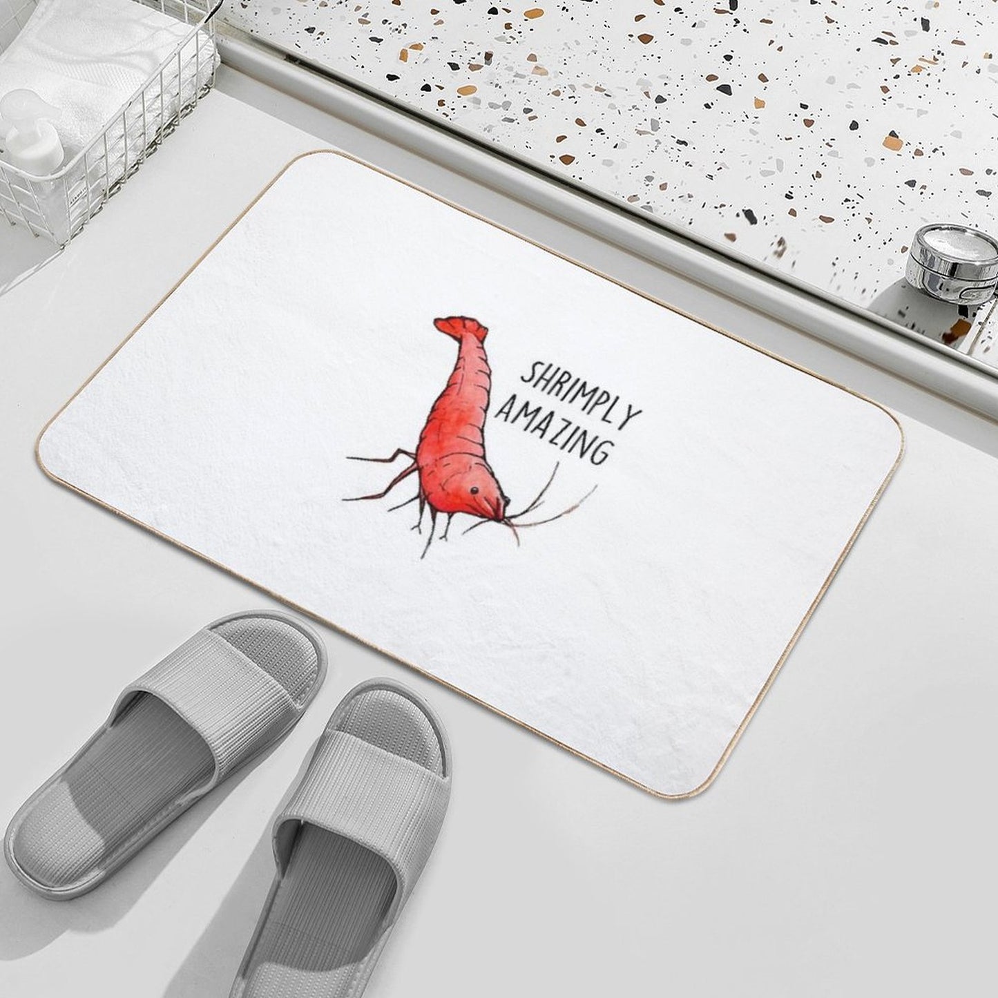 Shrimply Amazing Slip-Resistant Bath Mat