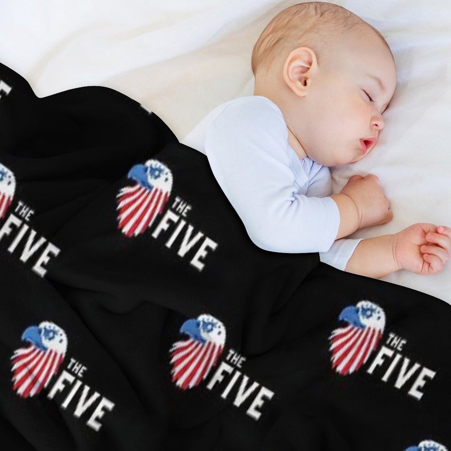 Fox News The Five Eagle Logo Sustainable Throw Blanket