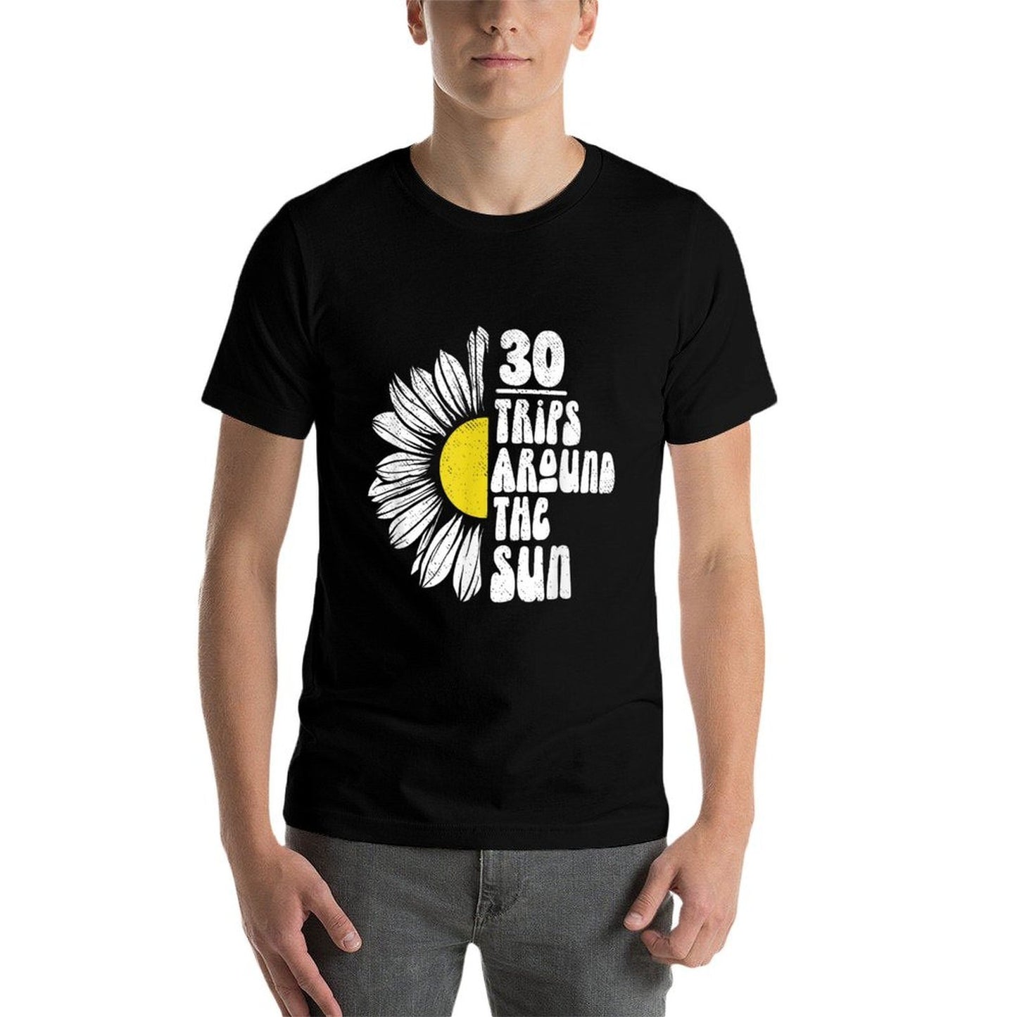 Thirty Trips Around The Sun 30 Year Old Retro 30th Birthday Eco-friendly Material T-Shirt