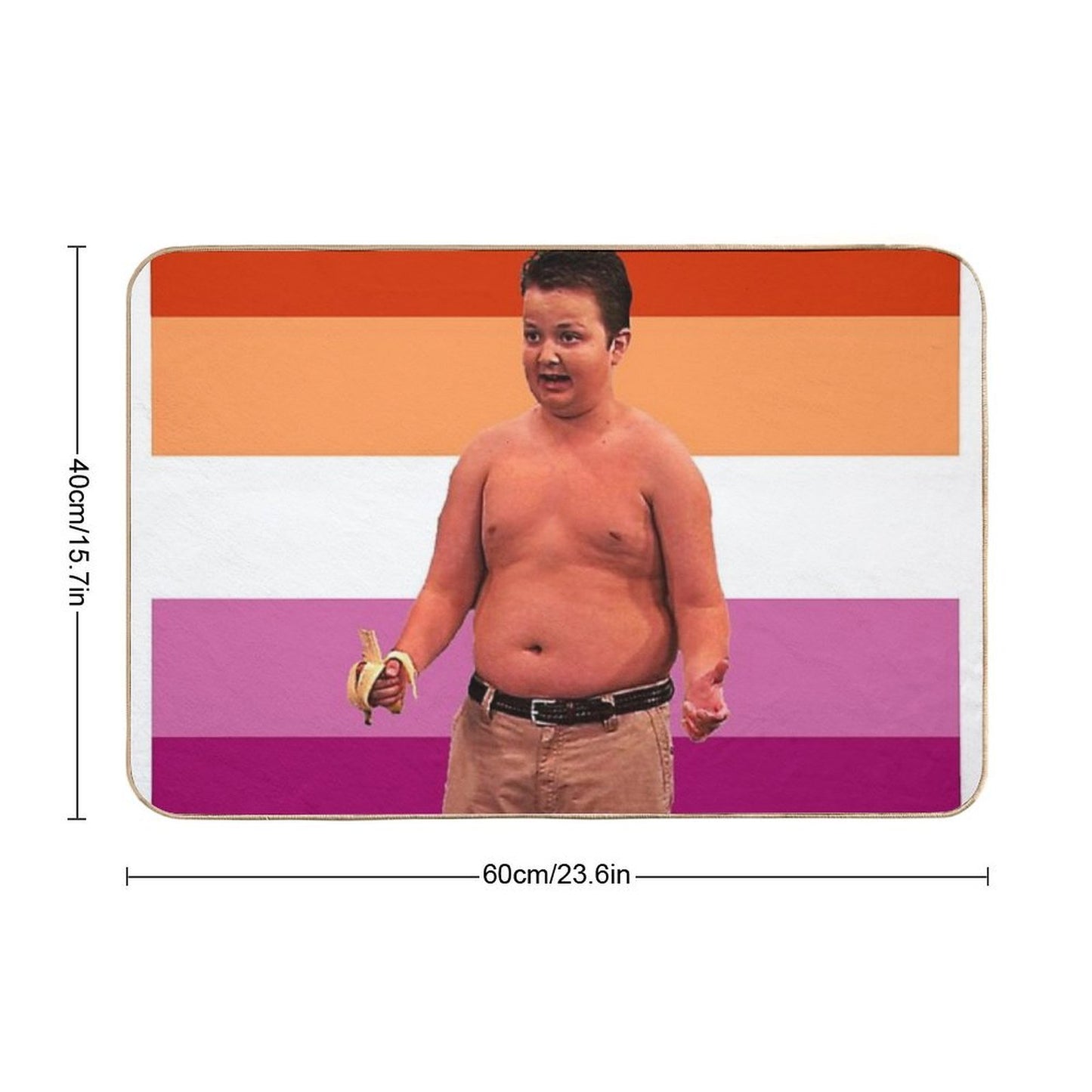 Lesbian Flag Gibby Dirt-Trapping Bath Mat