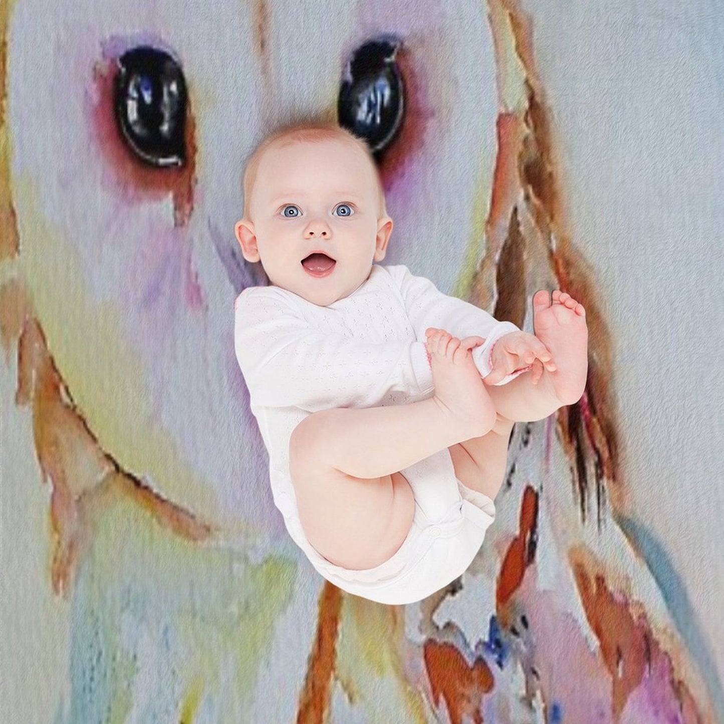 Barn Owl Durable Throw Blanket