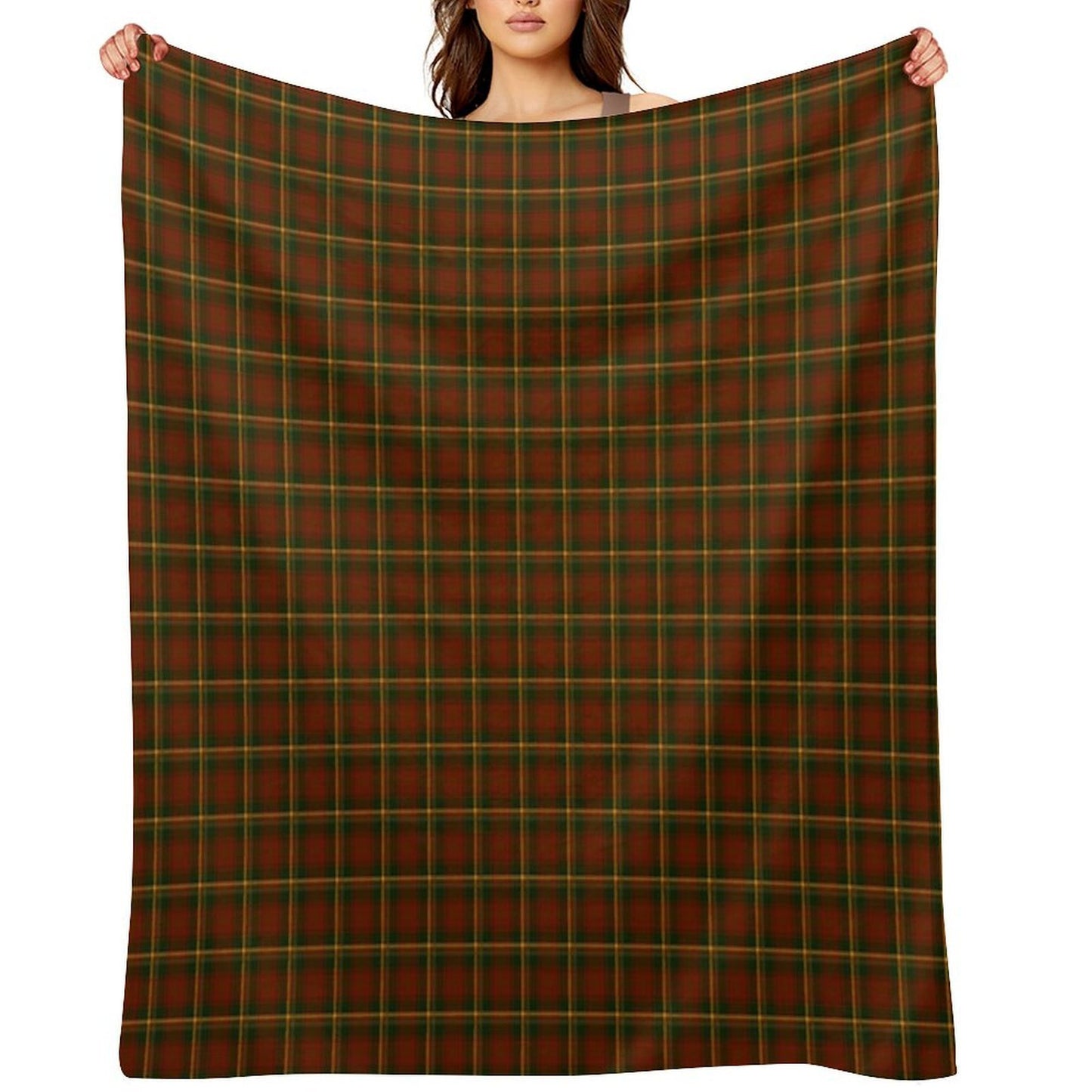Canadian National Maple Leaf Tartan Gift-ready Throw Blanket