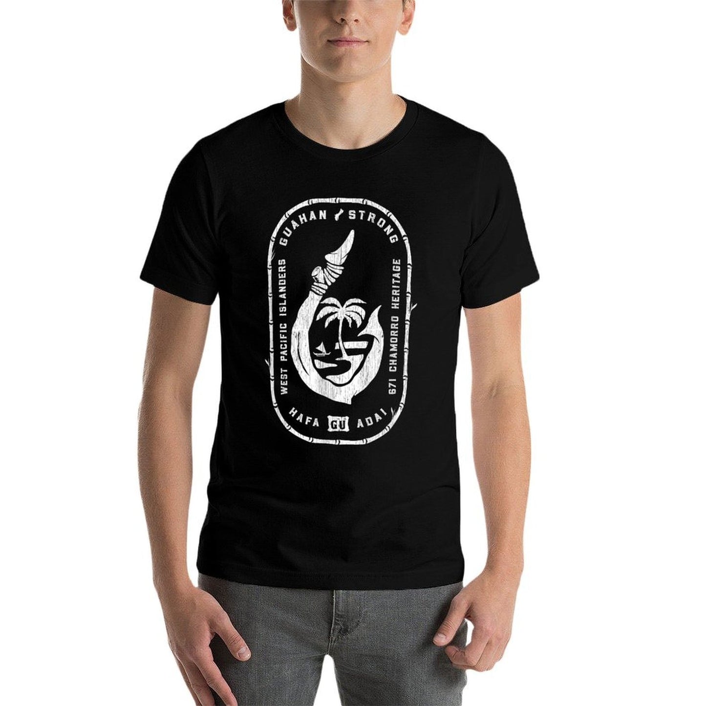 Vintage Chamorro Hook GU Seal - Guam Polyester Blend T-Shirt
