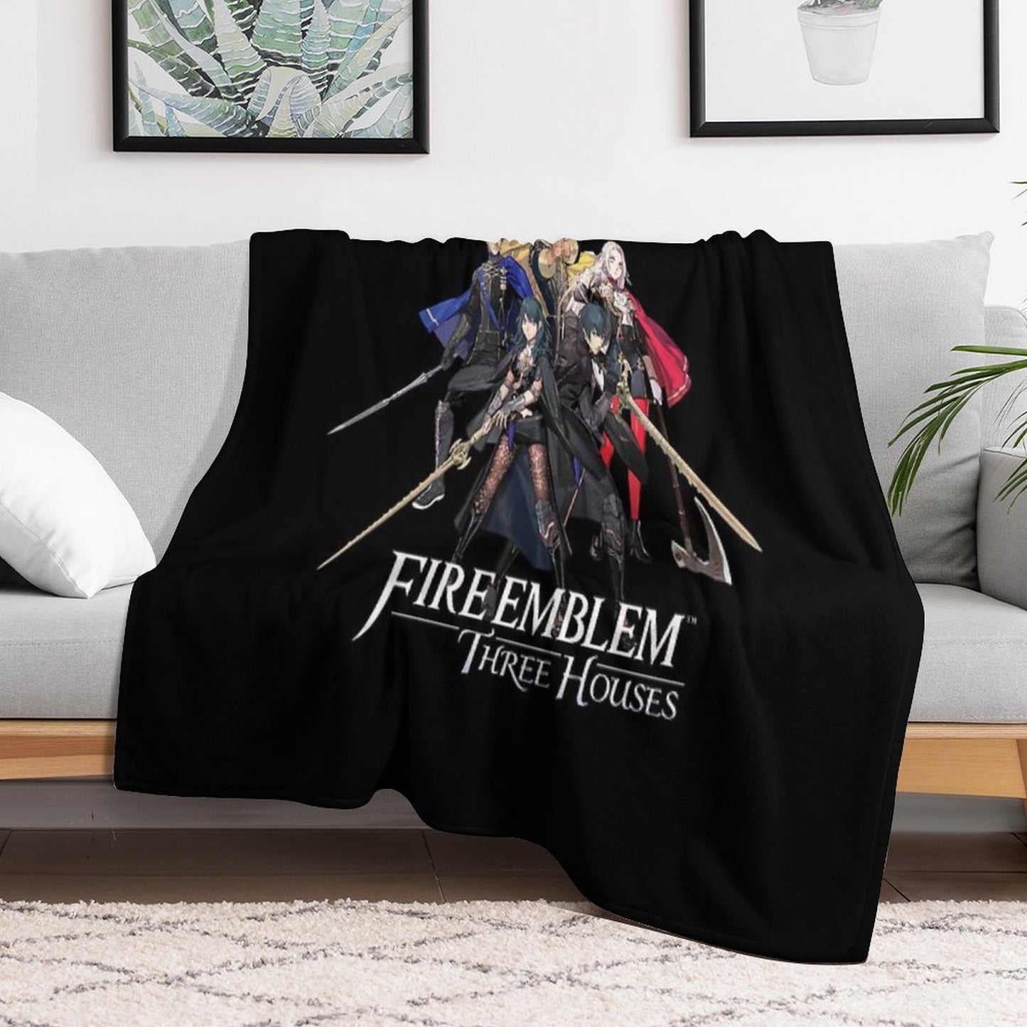 Fire Emblem™ Three Houses - House Leaders And Byleth (Male + Female) Quick-dry Throw Blanket