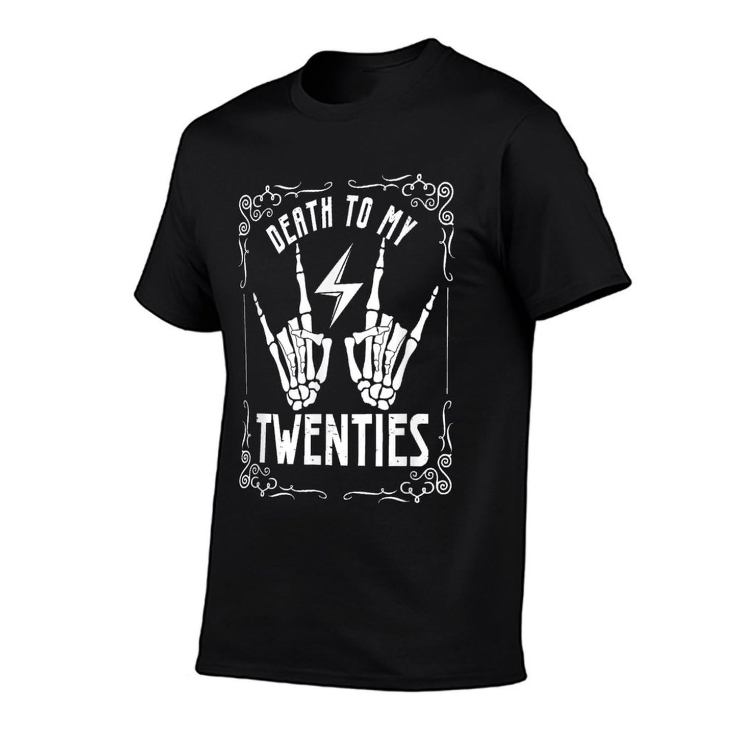 Death To My Twenties 20s 30th Birthday 30 Years Old Skeleton High-quality Stitching T-Shirt