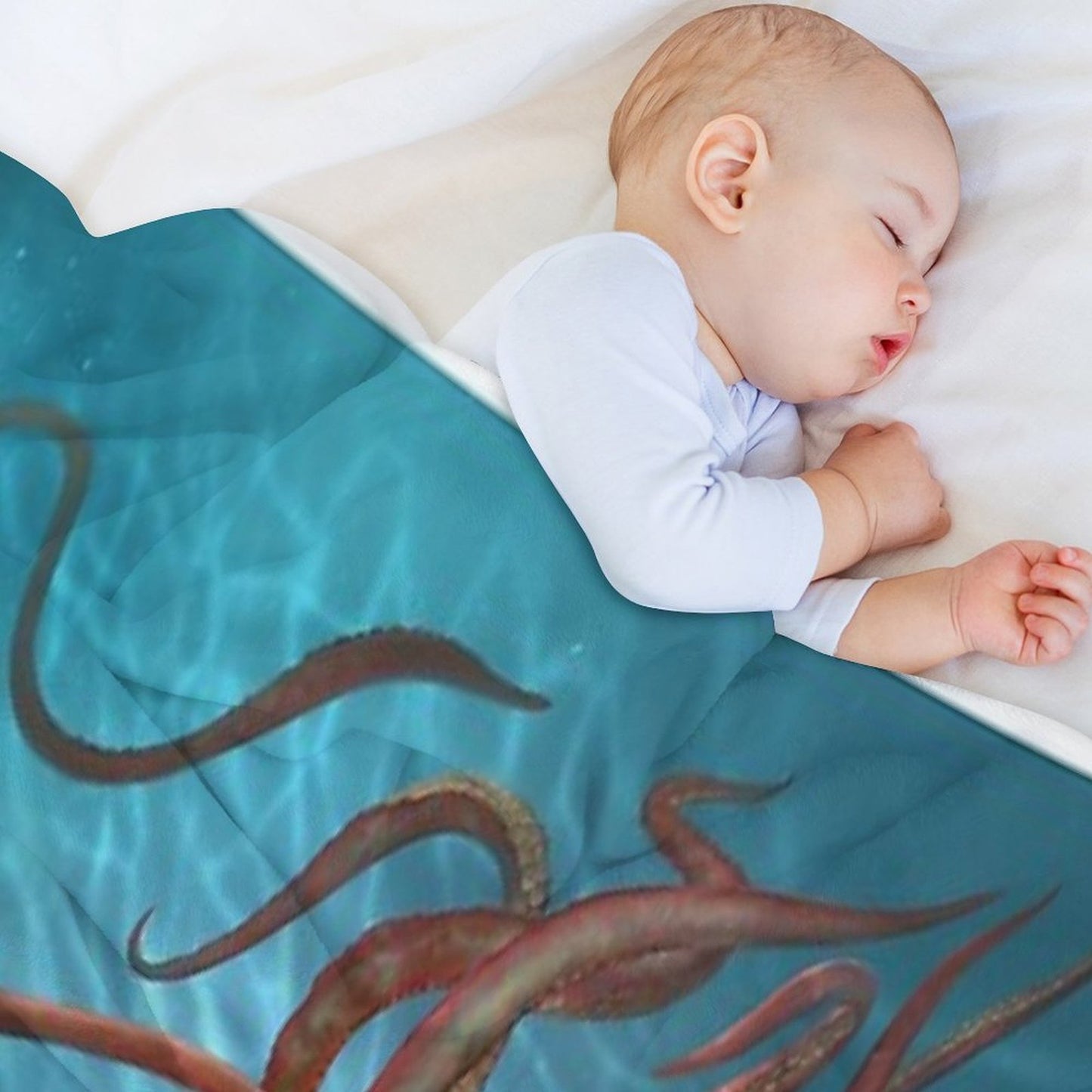 Giant Squid Plush Throw Blanket