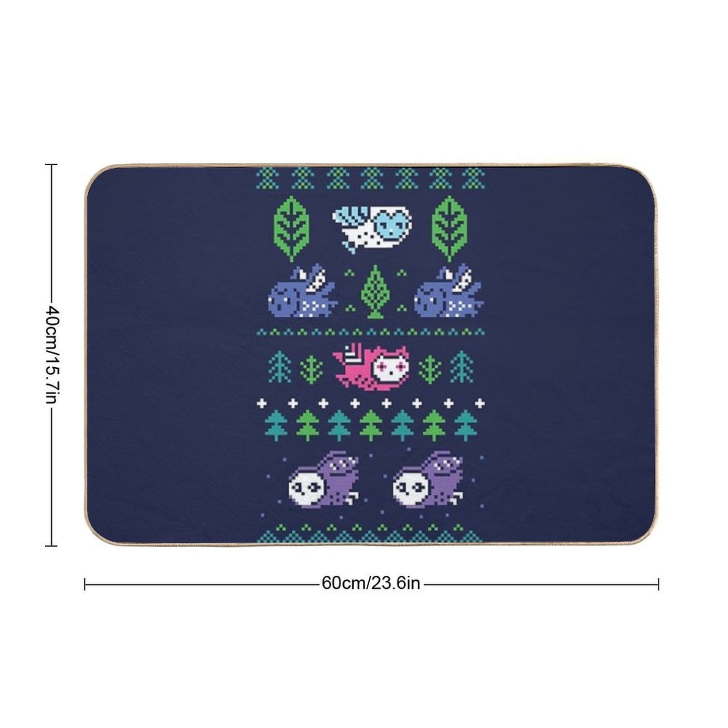 Faire Isle Owls Dirt-Trapping Bath Mat