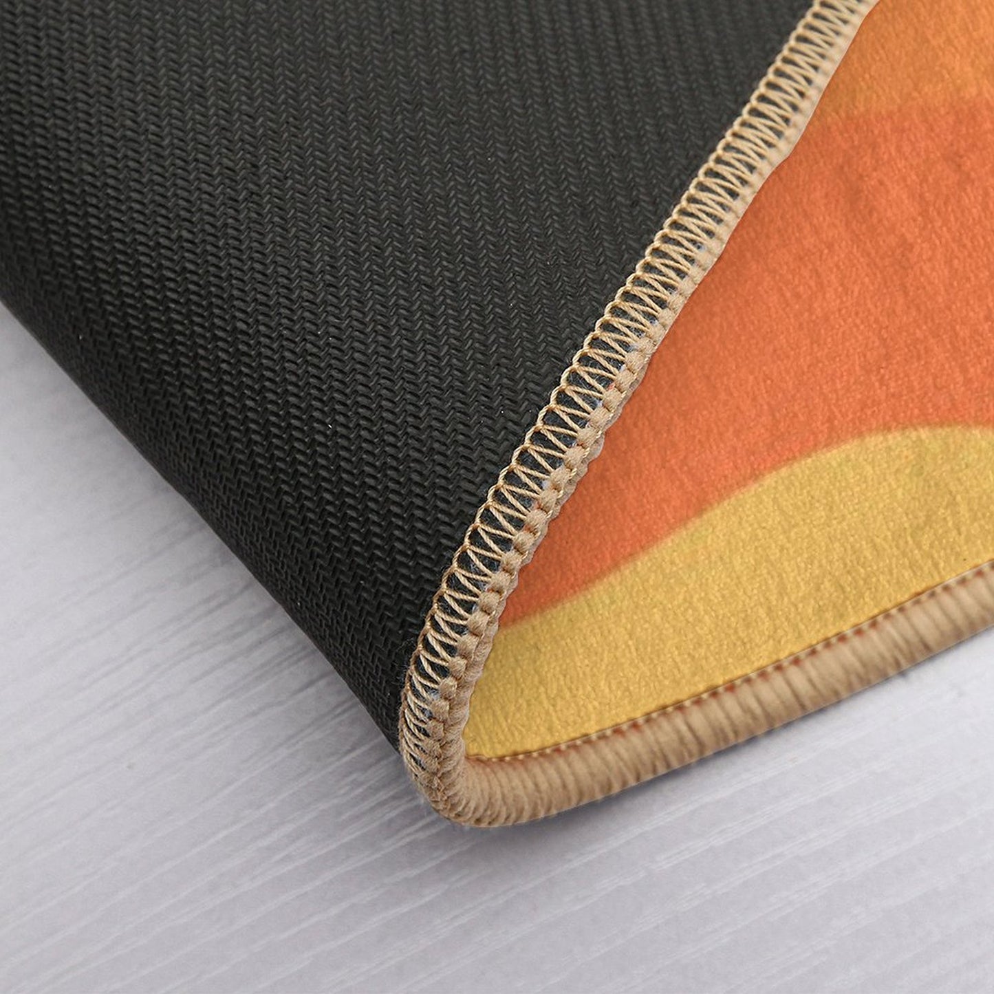 Retro Style Waves Decoration Durable Bath Mat