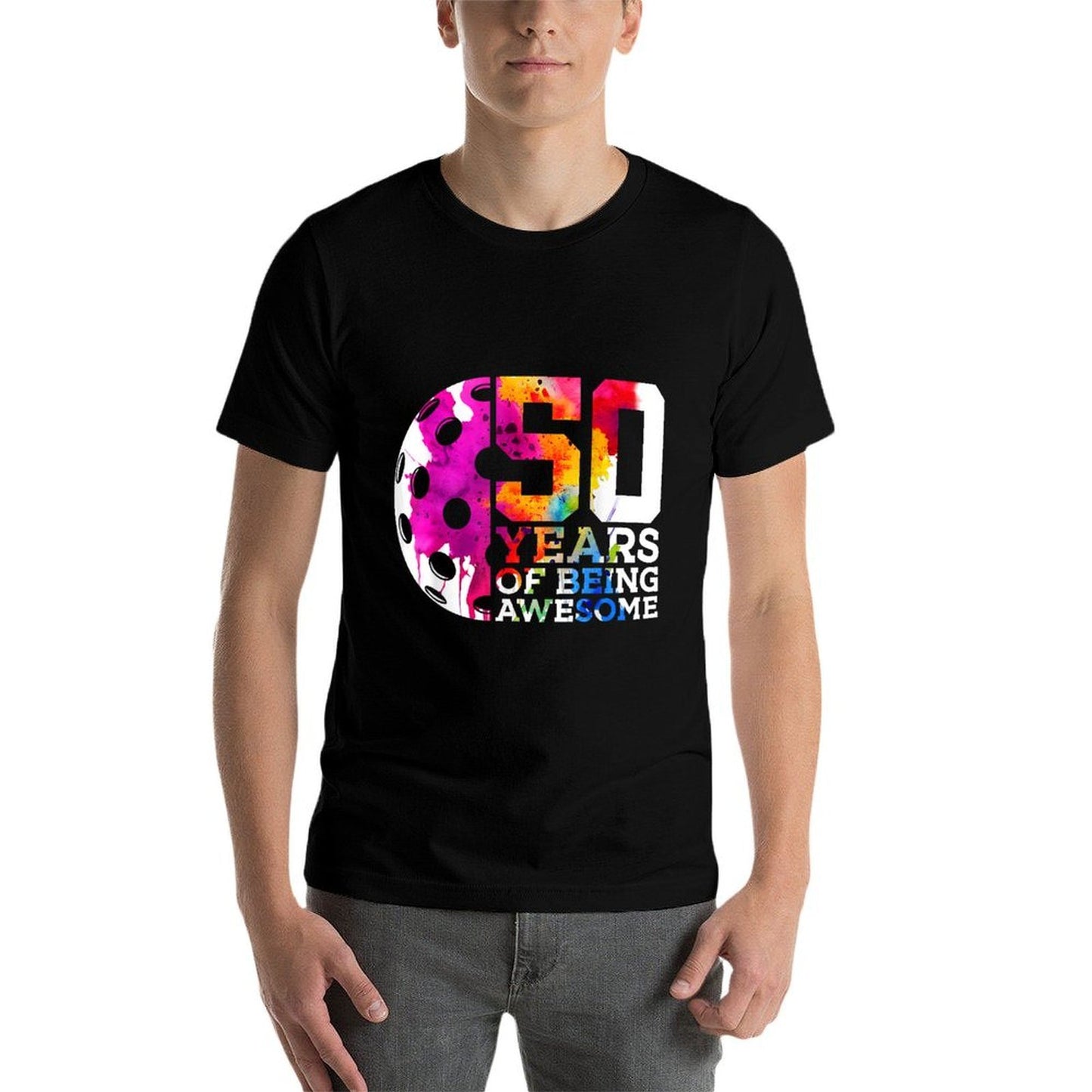 50 YEARS OF BEING AWESOME PICKLEBALL 50TH BIRTHDAY Eco-friendly Material T-Shirt