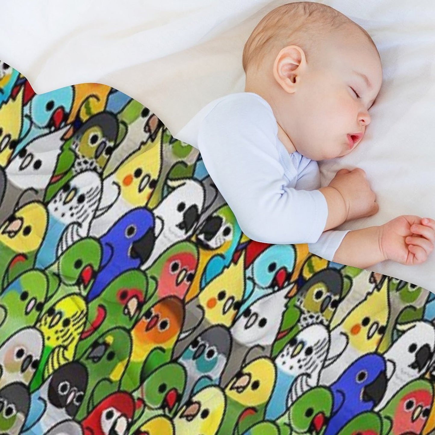Too Many Birds! Bird Squad 1 Velvety-soft Throw Blanket