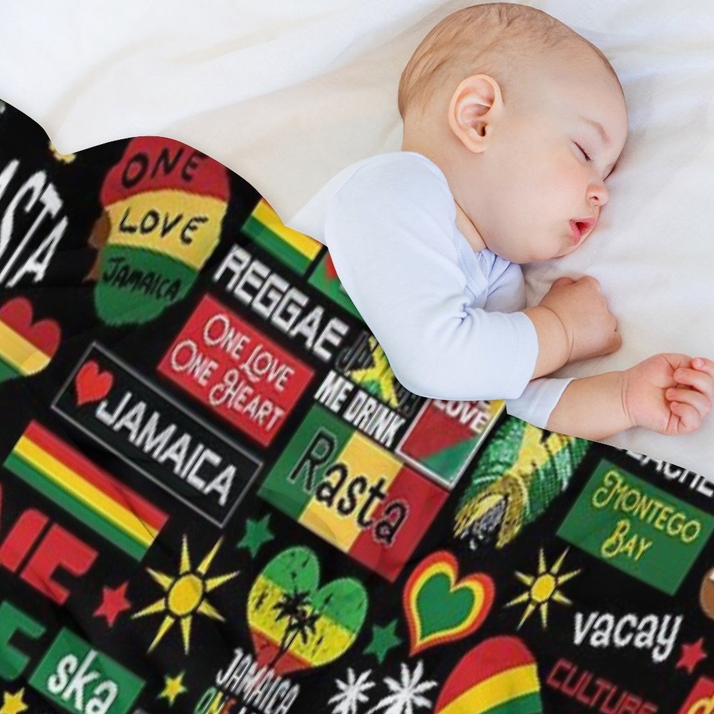 Jamaica One Love Culture Pattern Compact Throw Blanket
