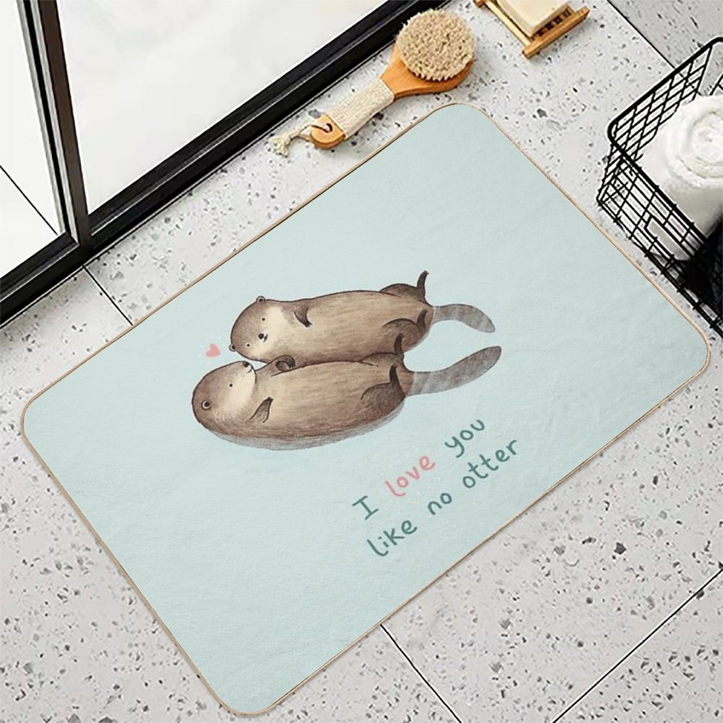 I Love You Like No Otter Long-Lasting Bath Mat