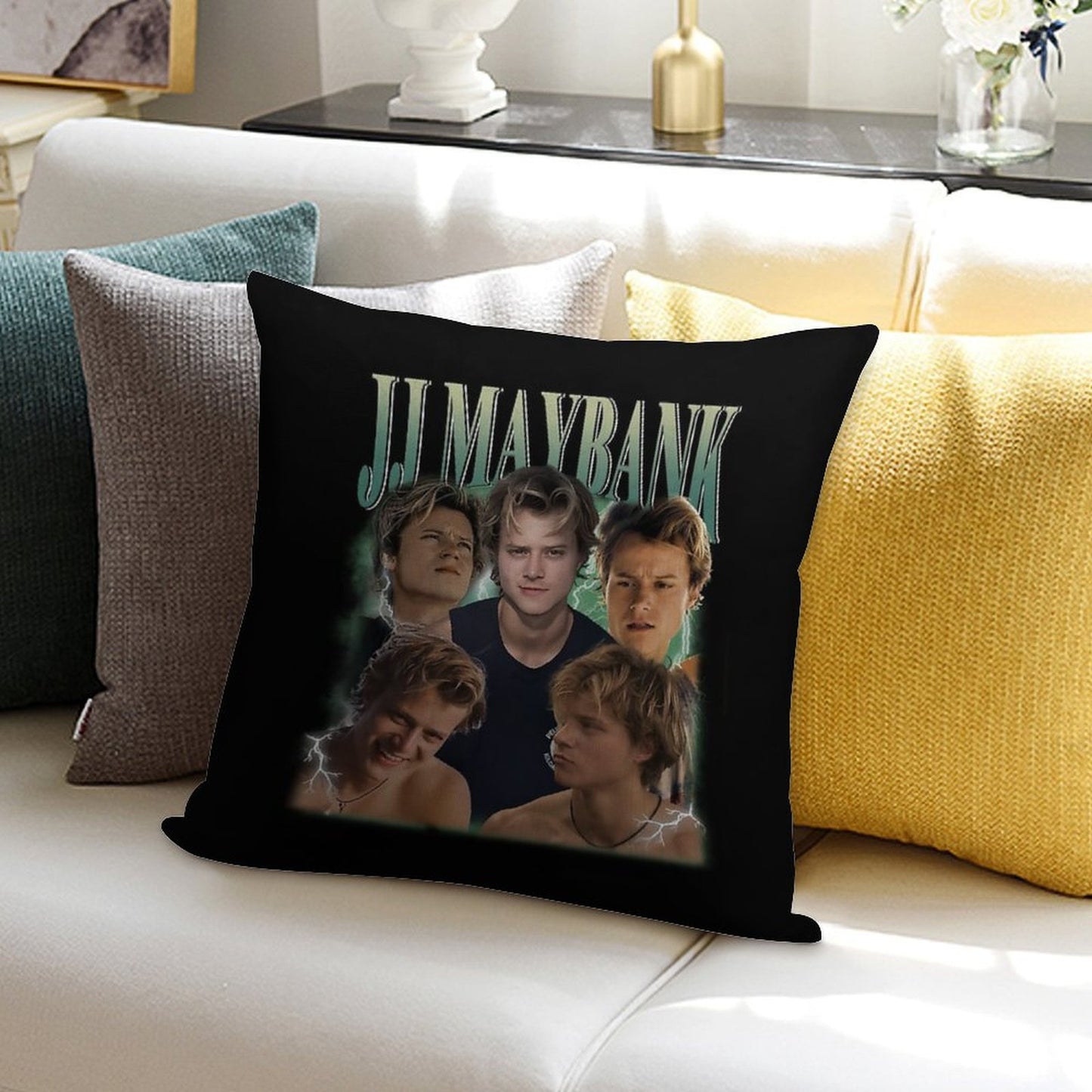 Retro JJ Maybank Vintage Bootleg 90s Style Soft Anti-Pilling Throw Pillow
