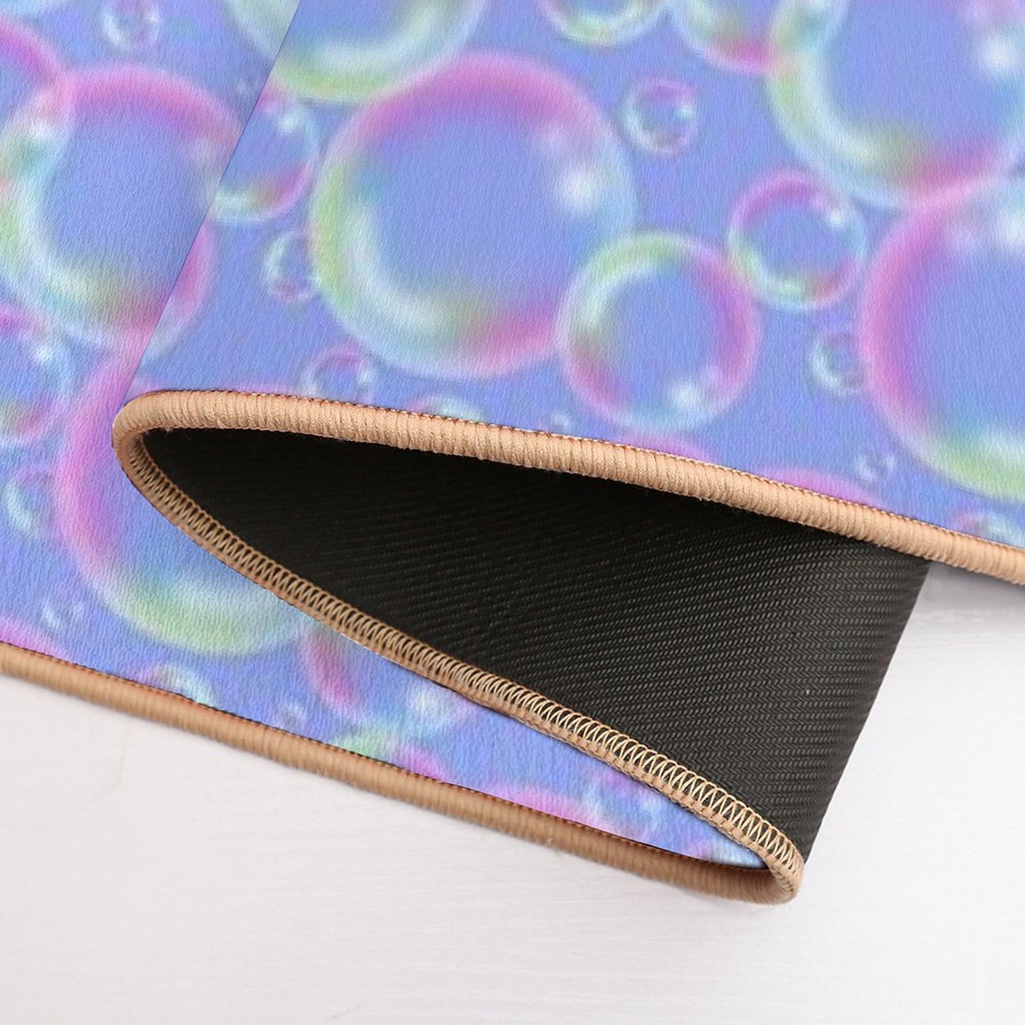Bubbly Bubbles (Blue) Durable Bath Mat