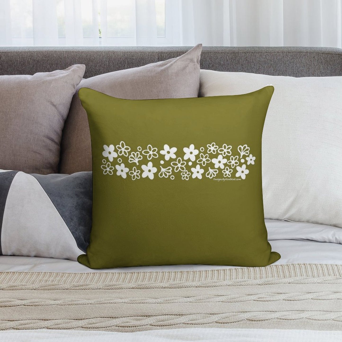 Vintage Pyrex Spring Blossom White Design Soft Ultra-Soft Texture Throw Pillow