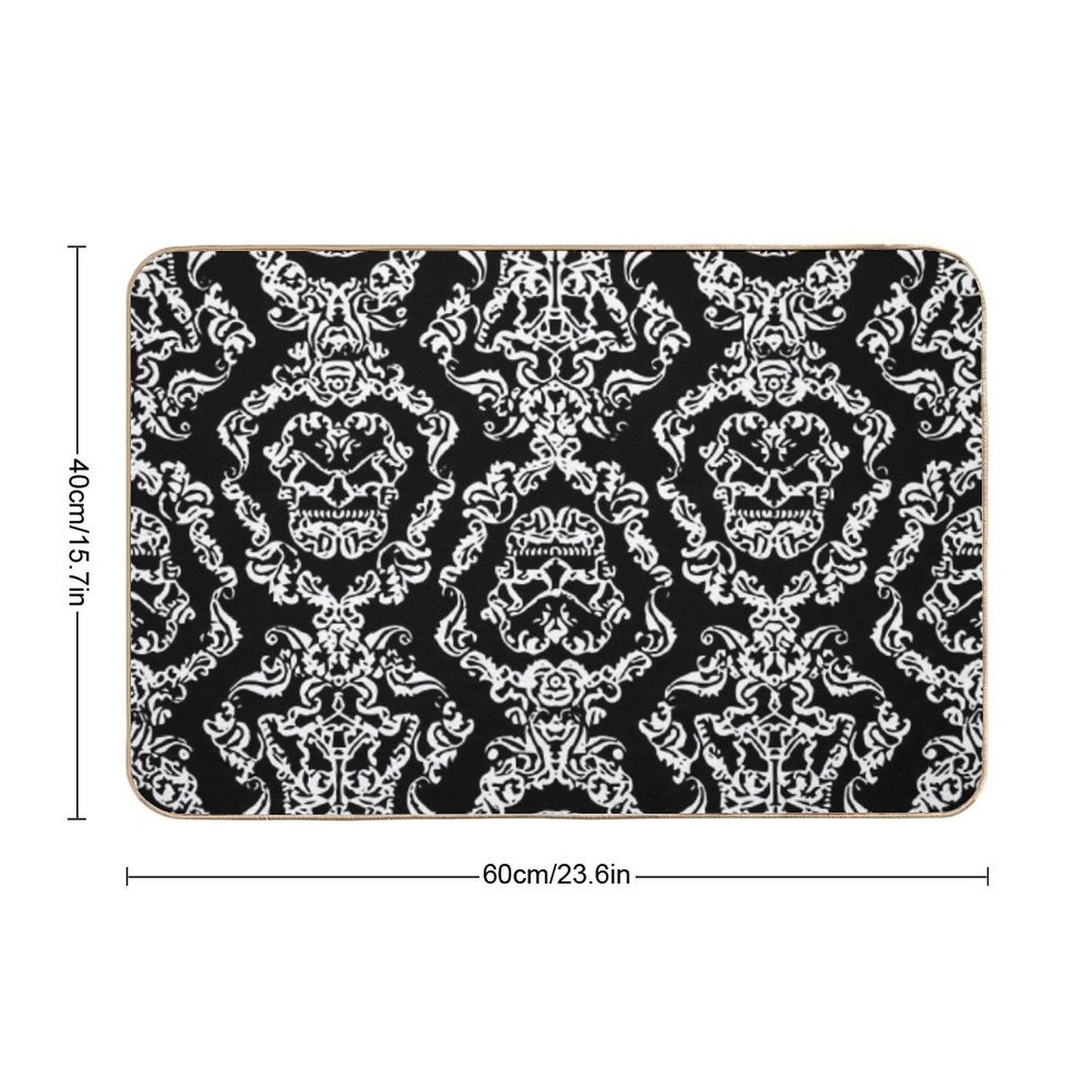 Imperial Mural Black Non-Slip Bath Mat