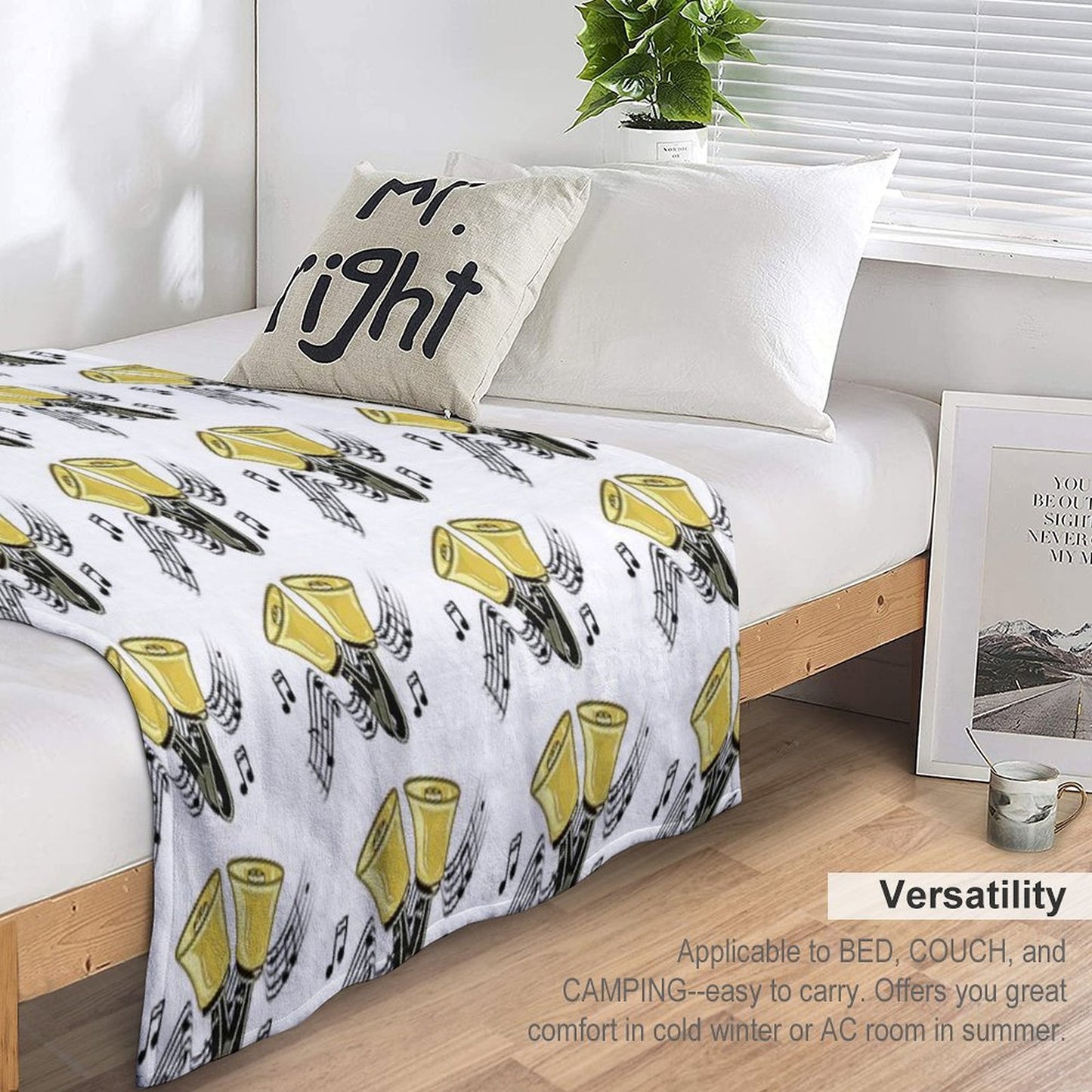 Handbells Music Premium Throw Blanket