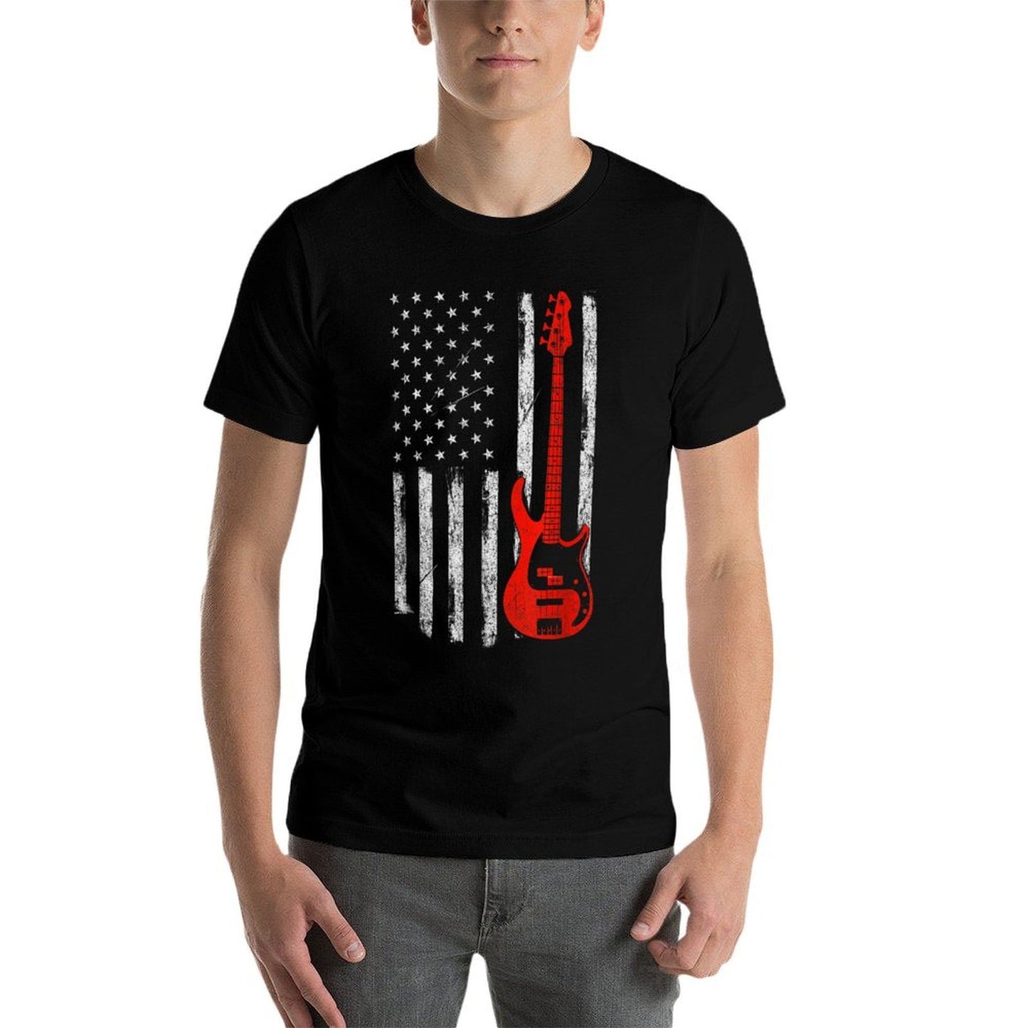 Bassist - USA American Bass Guitar Player Musician  Affordable Price T-Shirt