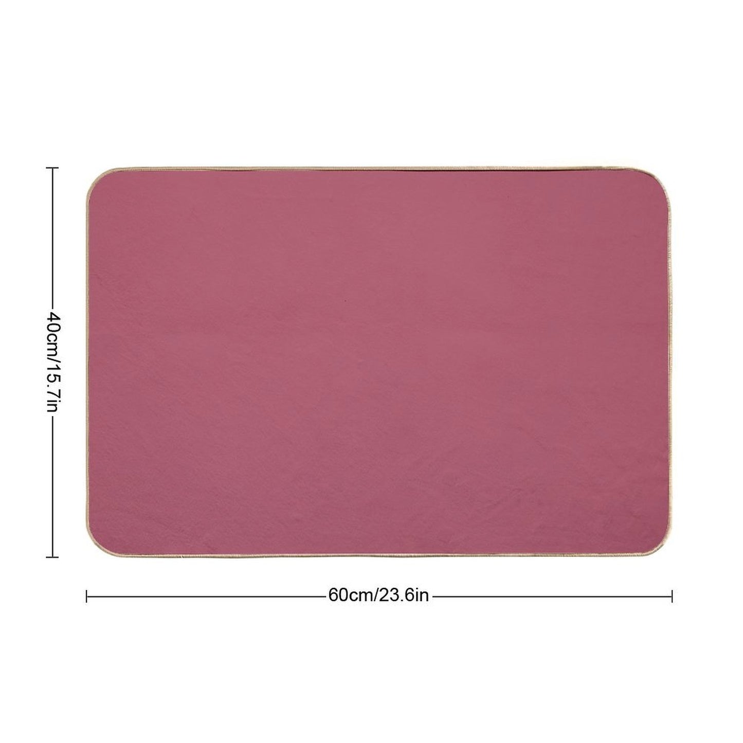 Dusty Berry Pink Solid Color Easy Maintenance Bath Mat