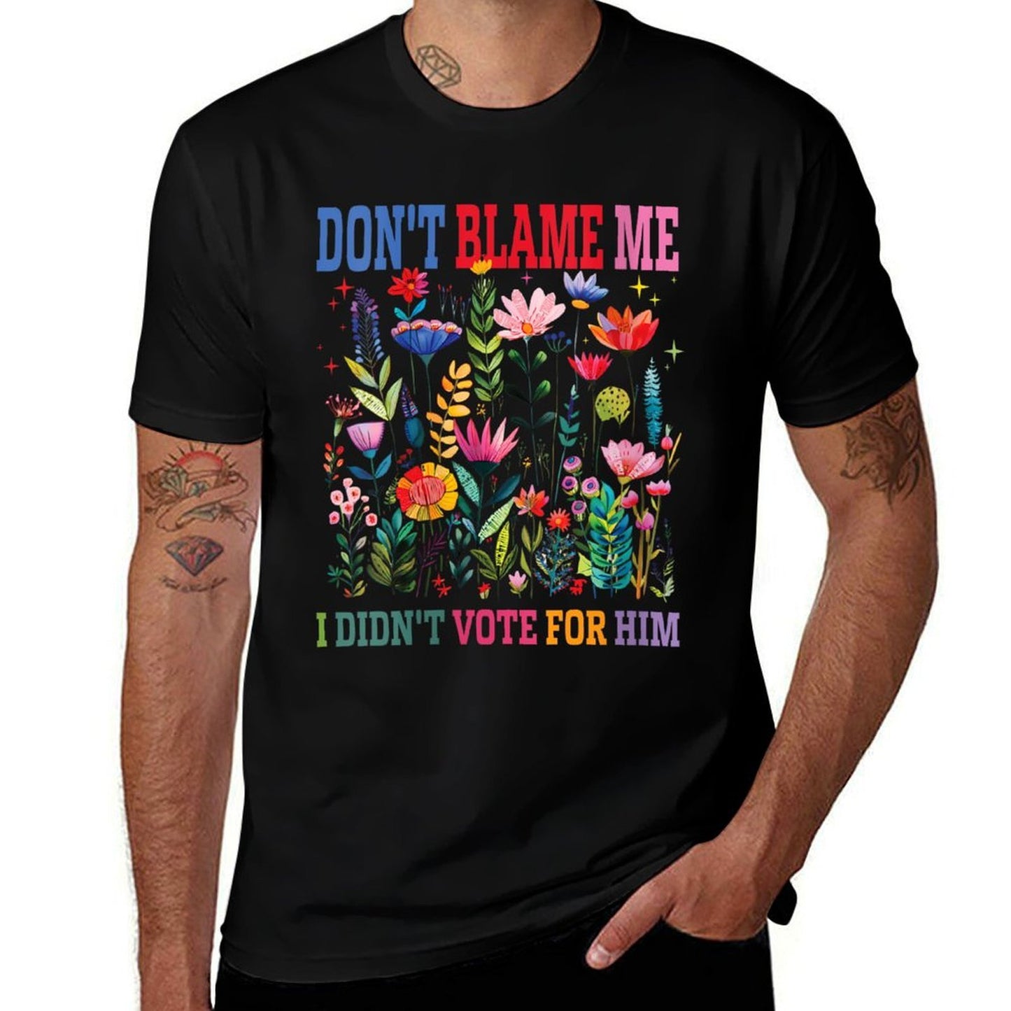 Womens Don't Blame Me I Didn't Vote For Him Subtle Anti Trump Odor-resistant T-Shirt
