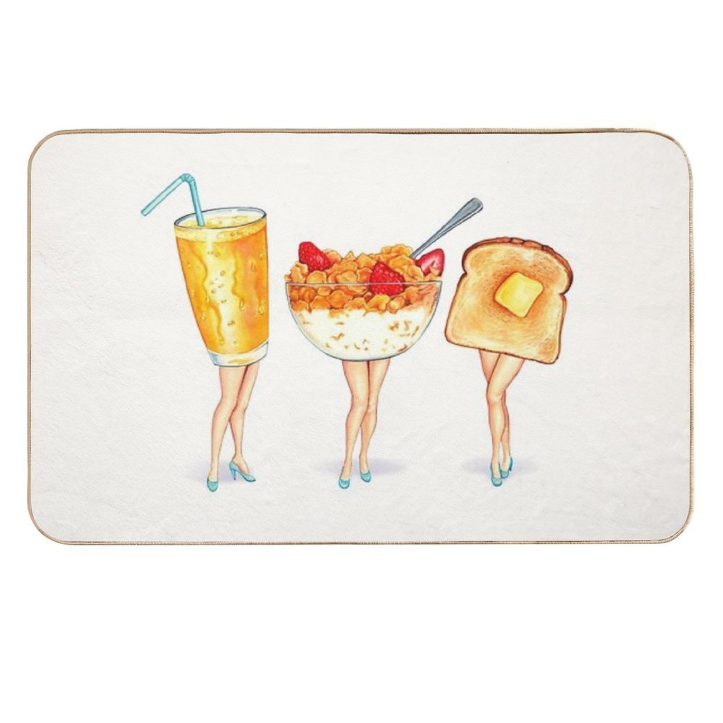 Breakfast Pin-Ups Versatile Bath Mat