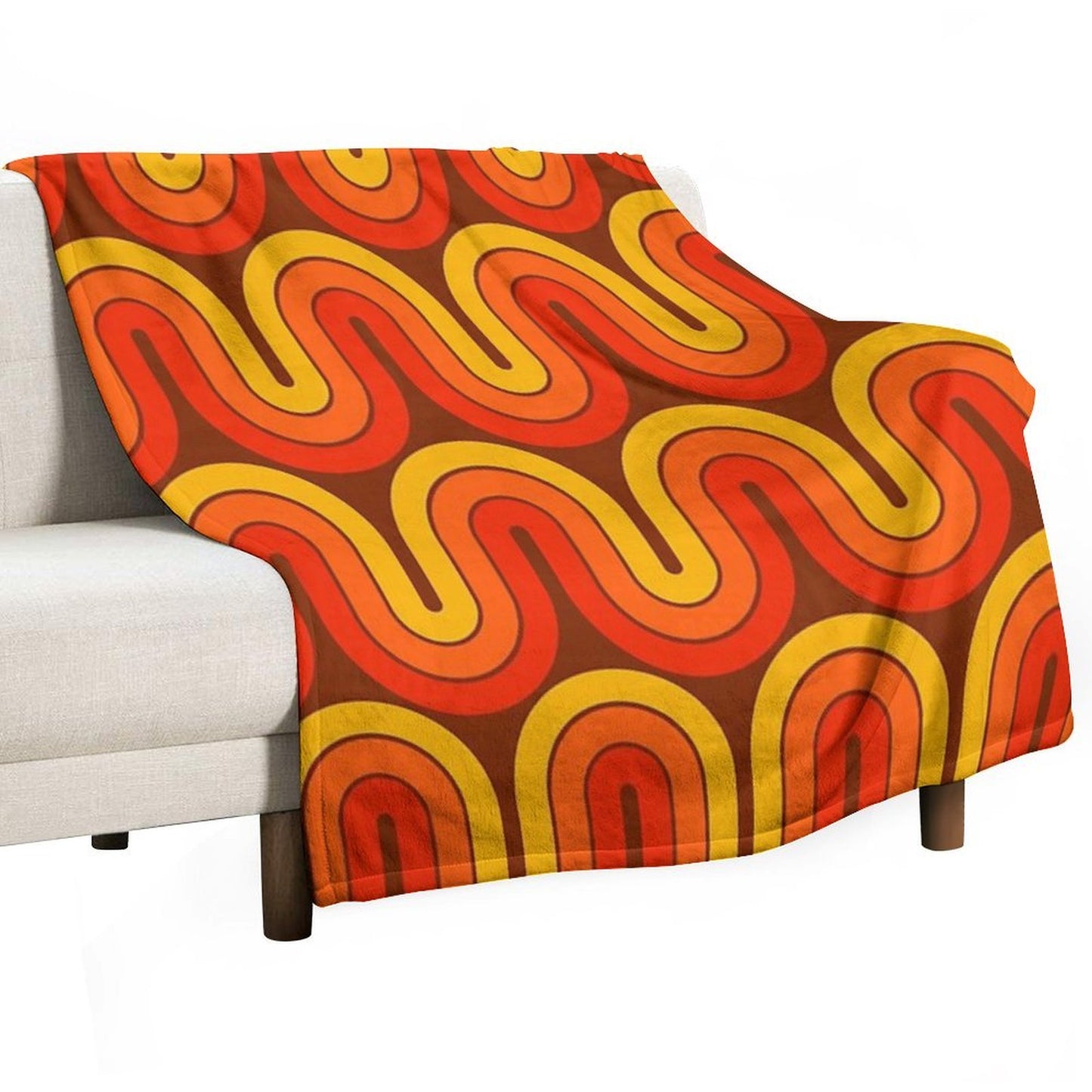 Retro Geometric Gradient Design 839 Versatility Throw Blanket