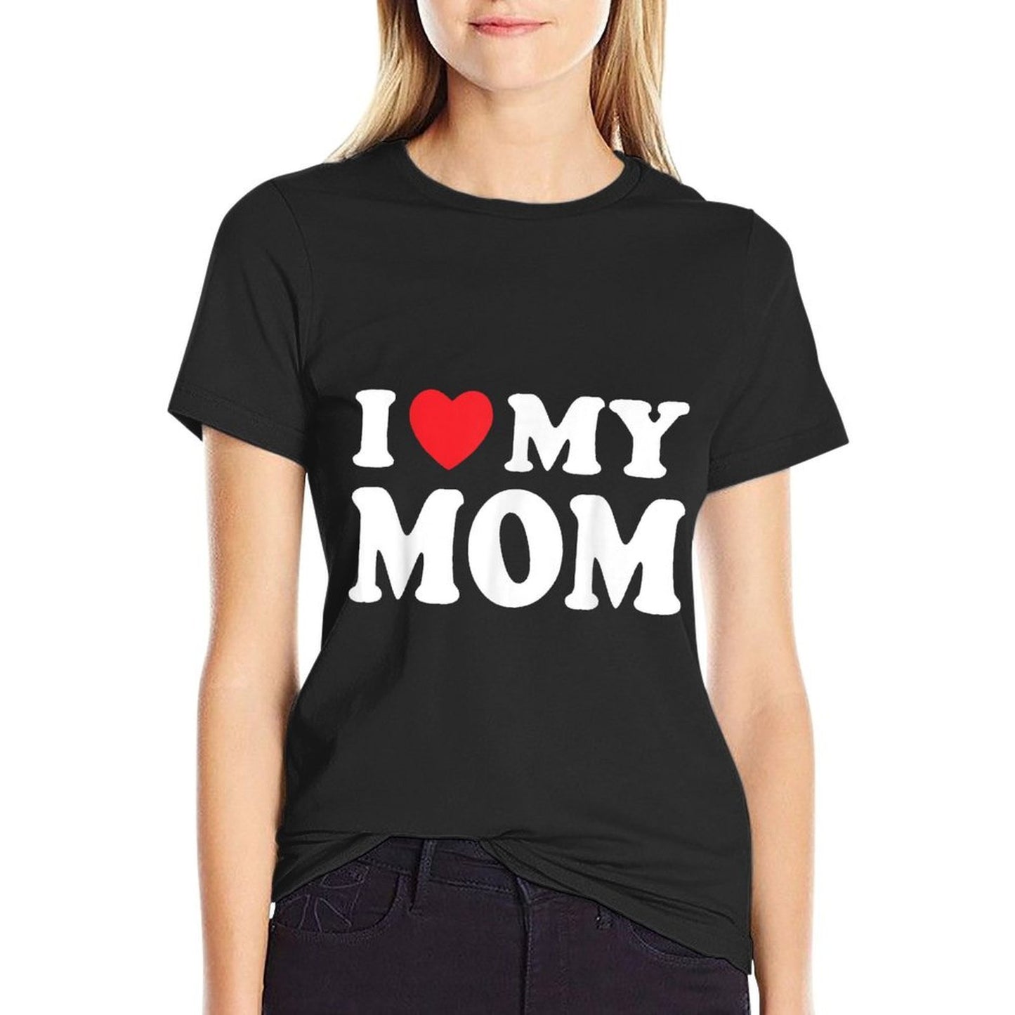I Love My Mom I Heart My Mom  Trendy Pattern T-Shirt