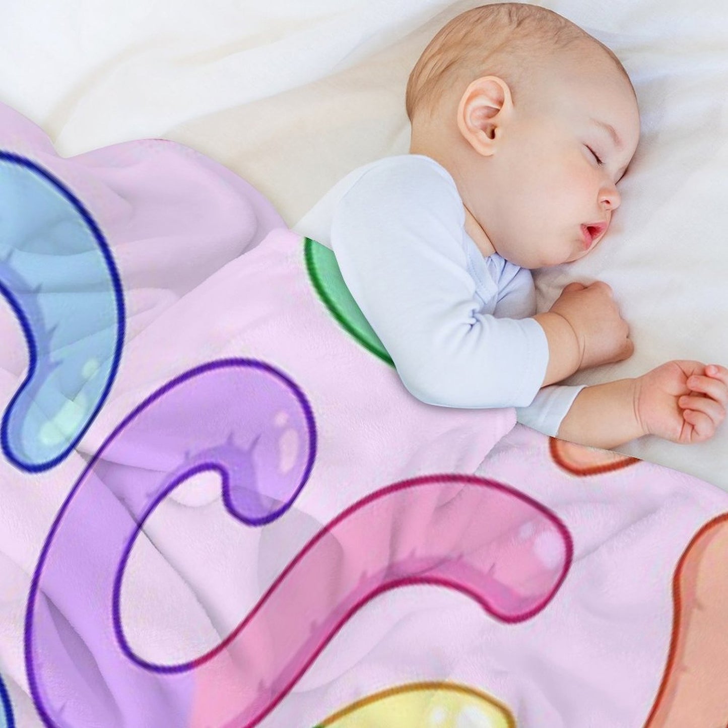 Gummy Worm Pattern Compact Throw Blanket