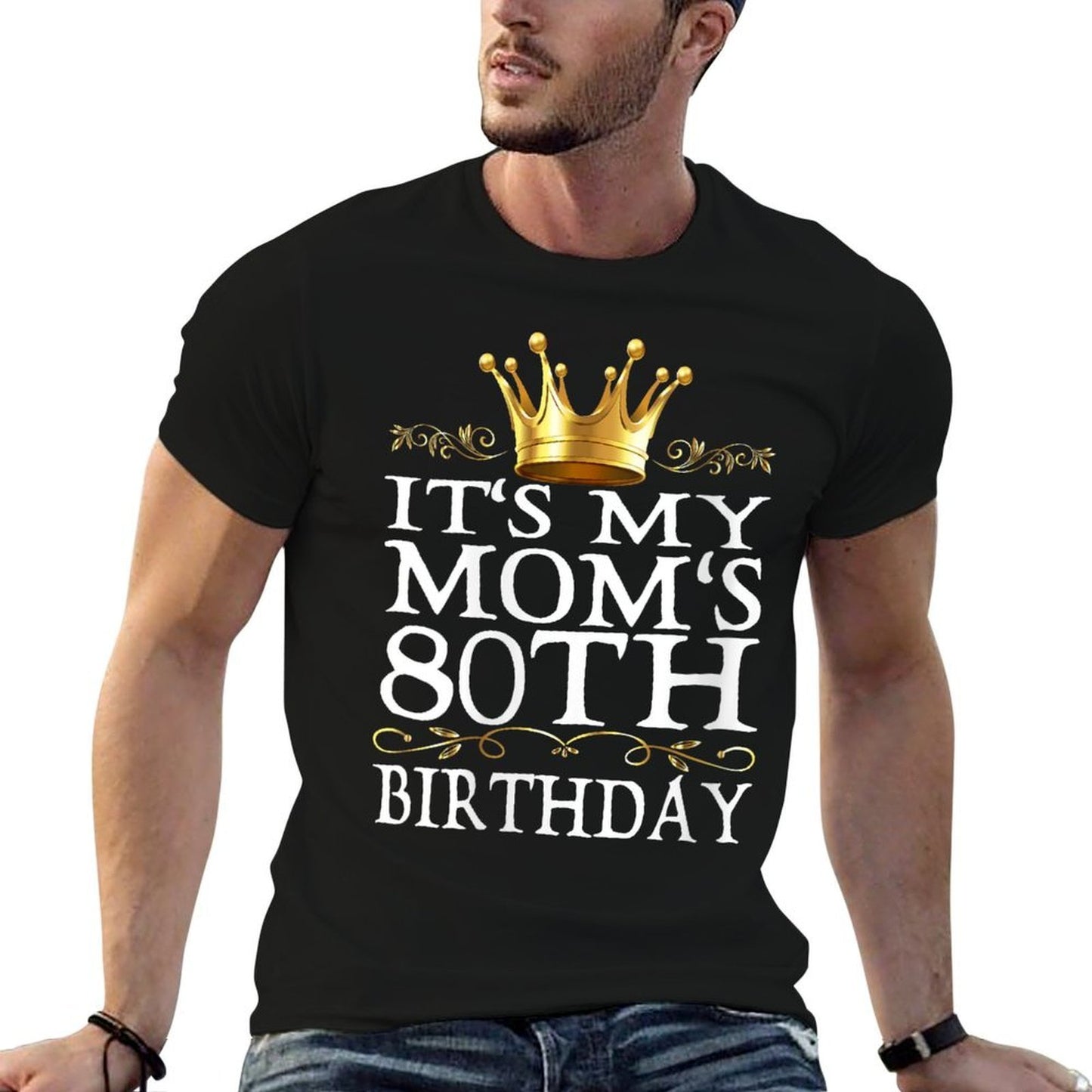 Womens It's My Mom's 80th Birthday Crown Women's 80th Birthday Lightweight T-Shirt