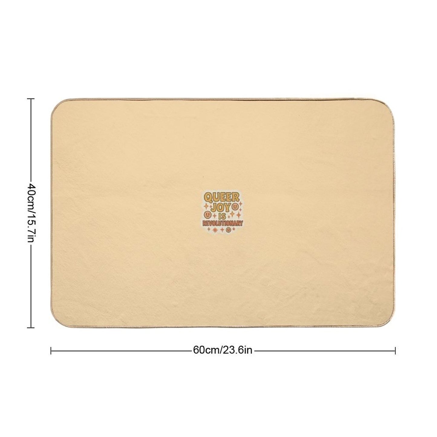 Queer Joy Is Revolutionary – Retro Pride Sticker Odorless Bath Mat
