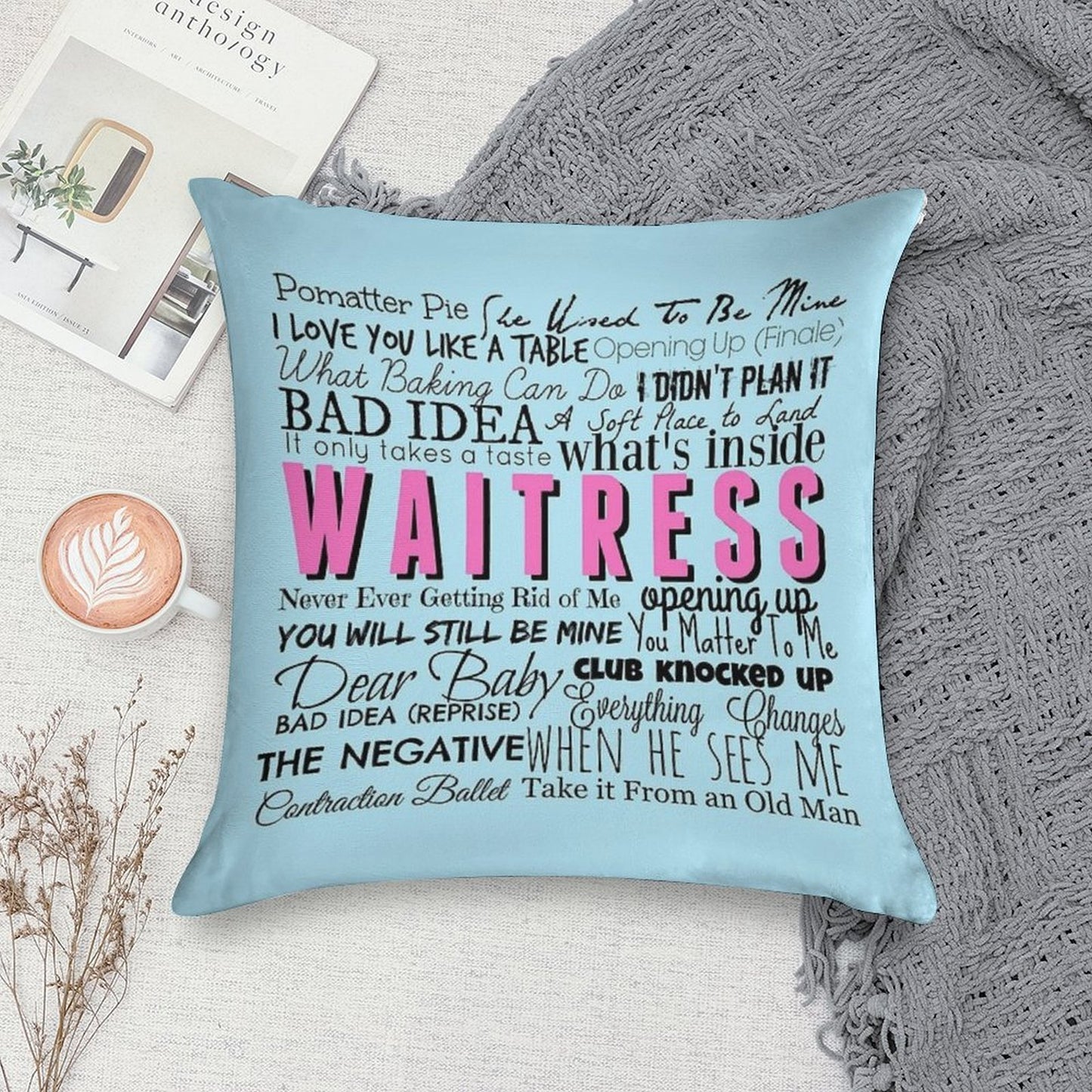 Waitress Original Cast Recording Soft Washable Throw Pillow