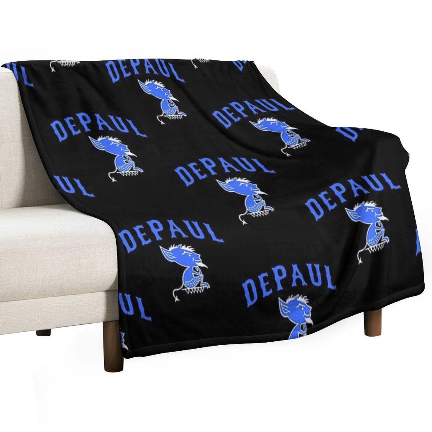DePaul Mascot Design Sustainable Throw Blanket