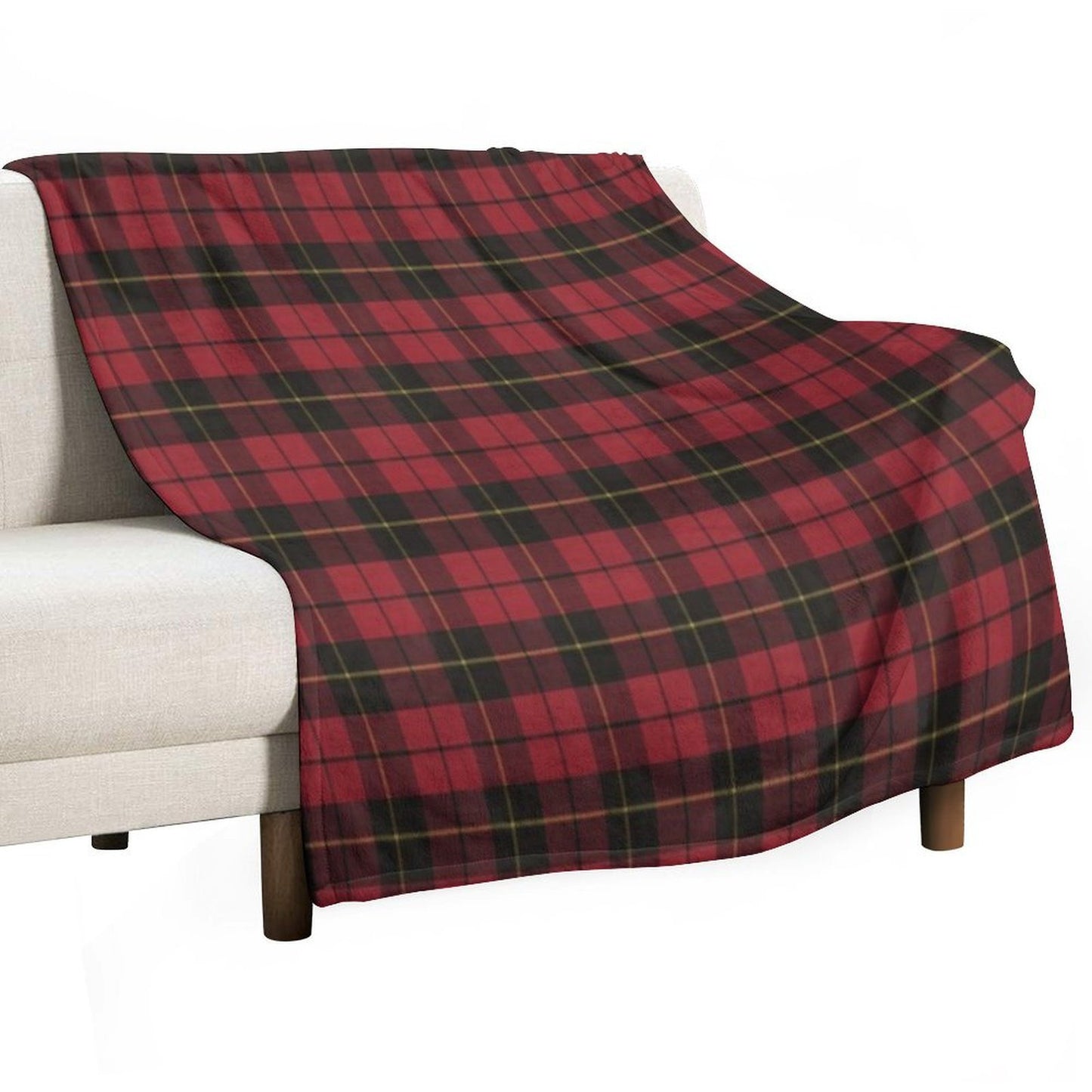 Wallace Red Original Scottish Tartan Travel-friendly Throw Blanket