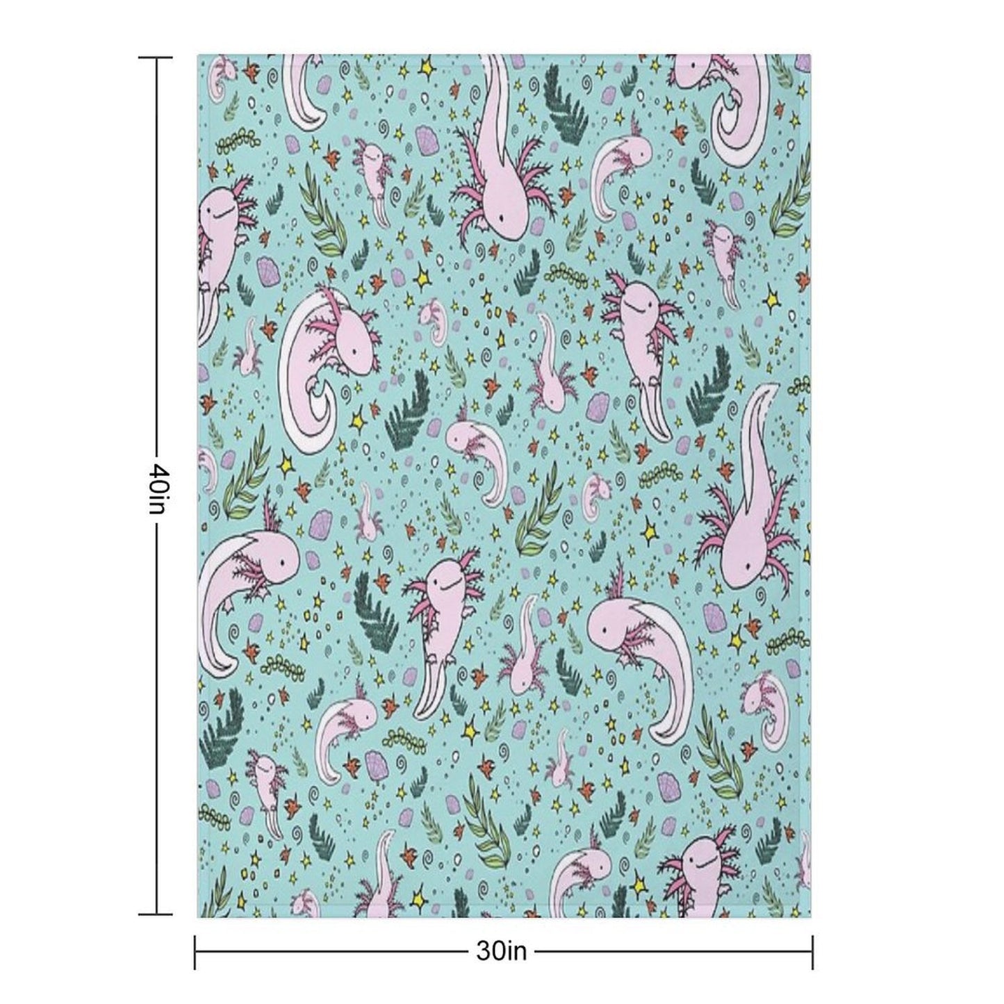 Axolotl Plush Throw Blanket