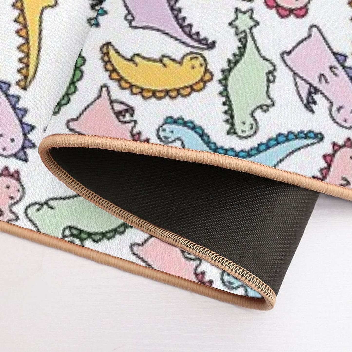 Cute Dino Explosion Repositionable Bath Mat